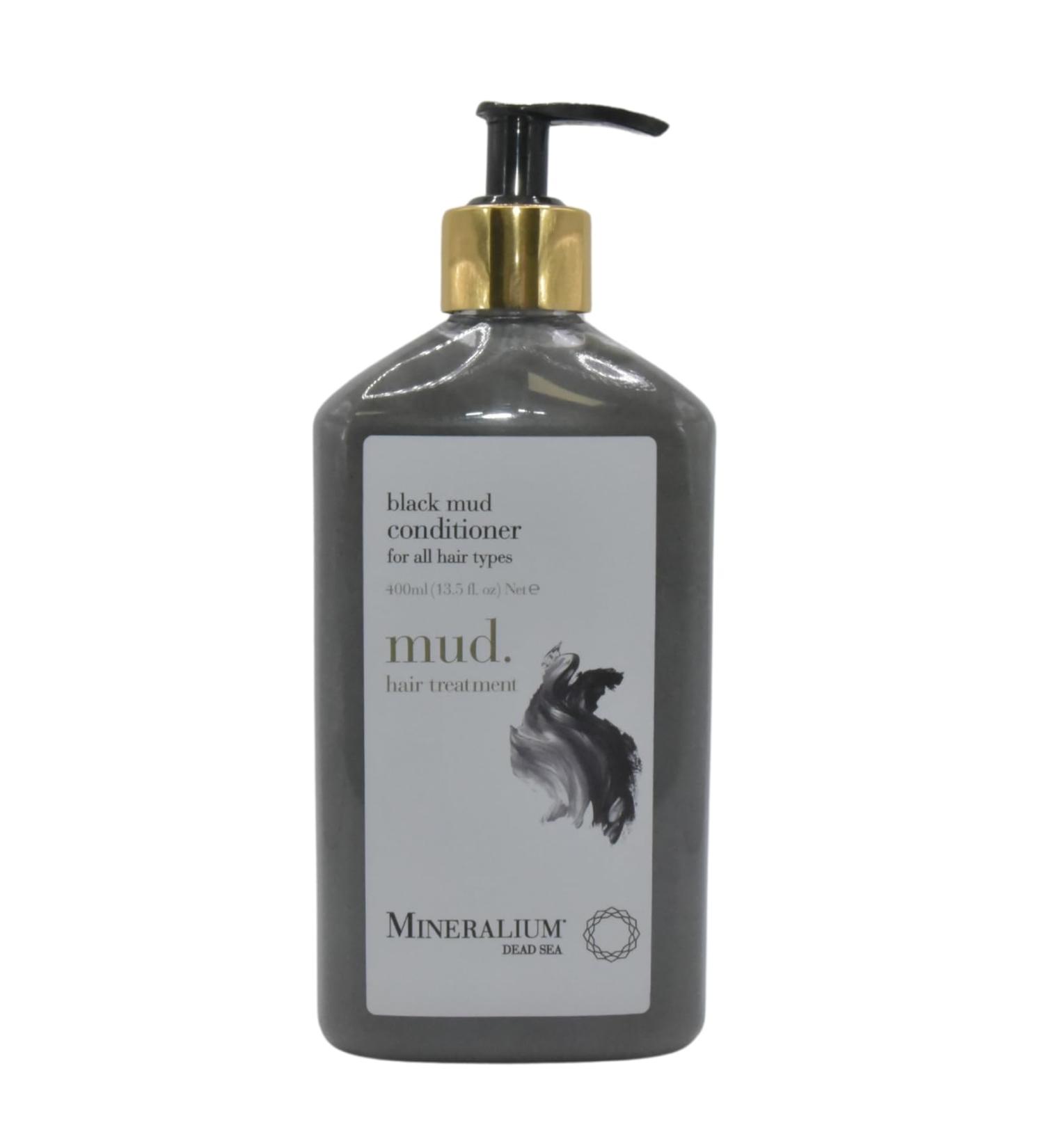  Mineralium Dead Sea Black Mud Conditioner for Damaged Hair - Nourishes Repairs Strengthens - Enriched with Shea Butter and Castor Oil - Paraben and Sulfate Free - 400ml - Buy Online on GoSupps.com