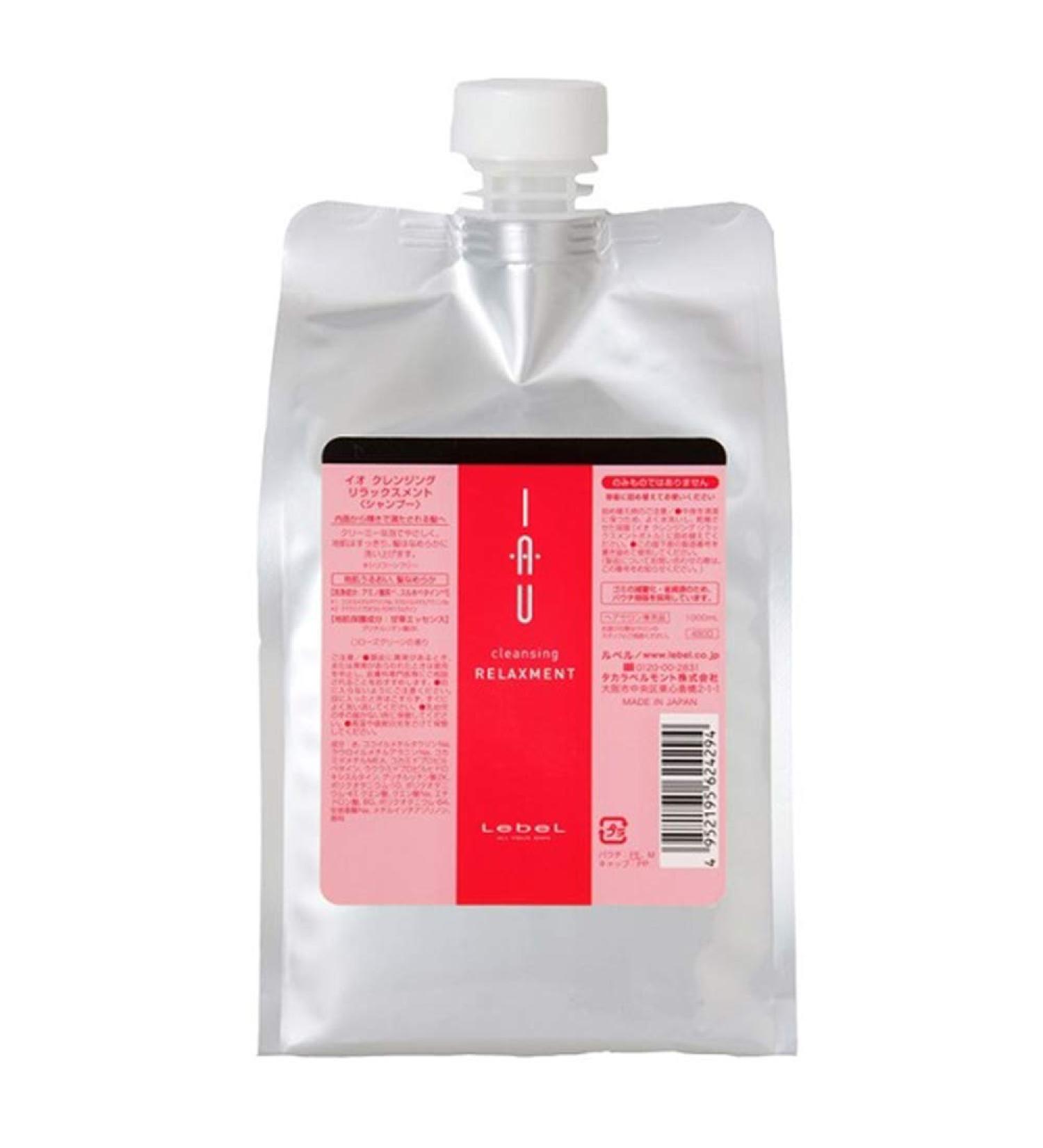 Lebel IAU Cleansing Relaxment Hair Shampoo - 1000ml - Refill (Green Tea Set)