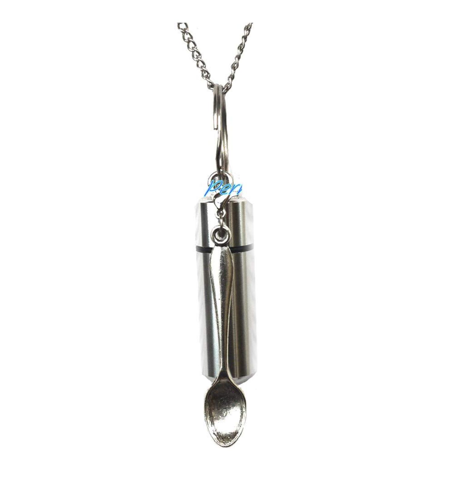 Cremation Permanent Urn Spoon Cremation Locket Perfume Vial Silver Ashes Locket Spoon Memorial Locket Silver - Buy Online on GoSupps.com