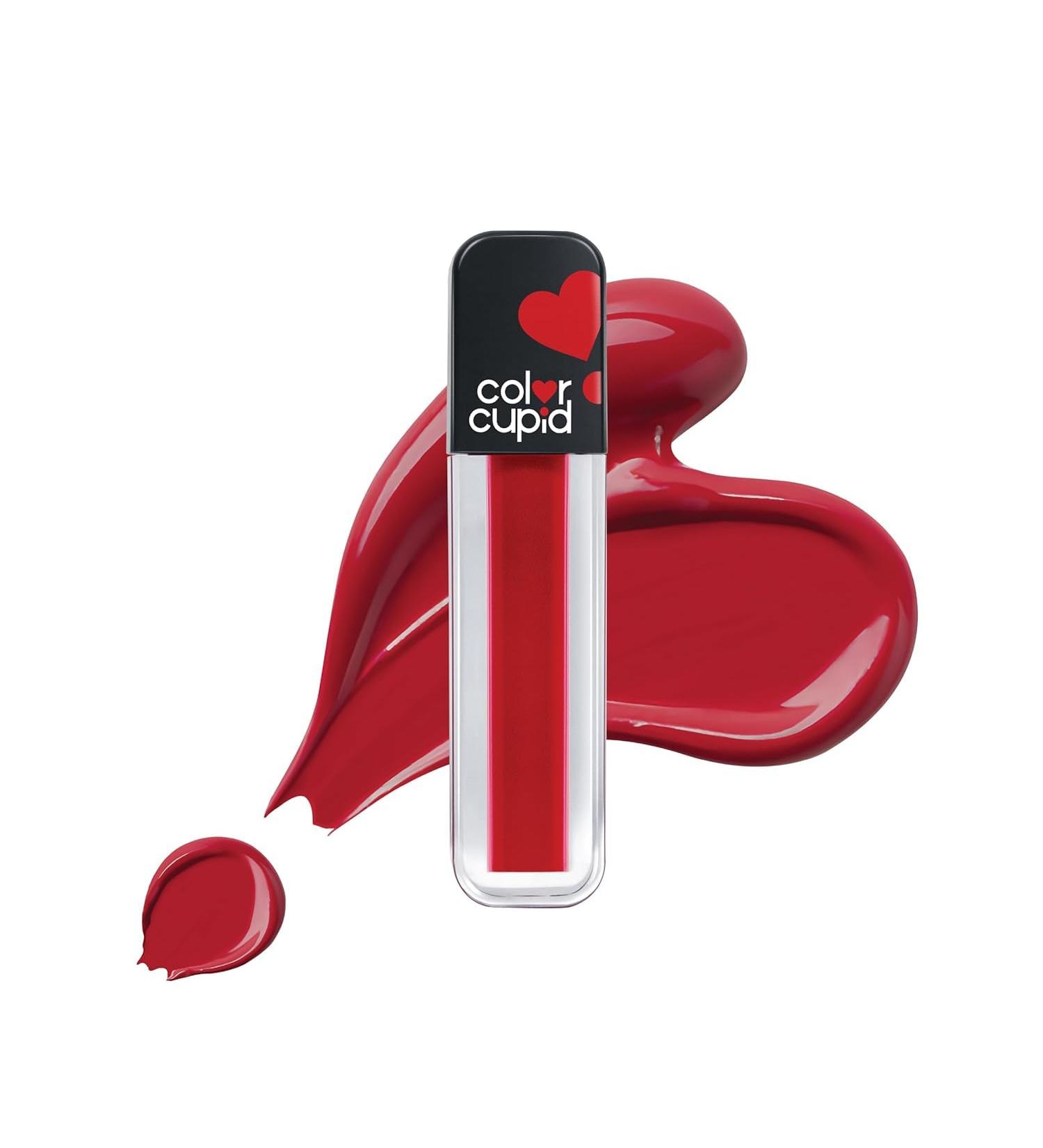 Co.lor Cu.pid Matte Intense Color Liquid Lipstick - 18-Hour Stay Hyaluronic Acid Infused Transfer Proof & Kiss Proof | Forever Love - Romantic Red - Buy Online on GoSupps.com