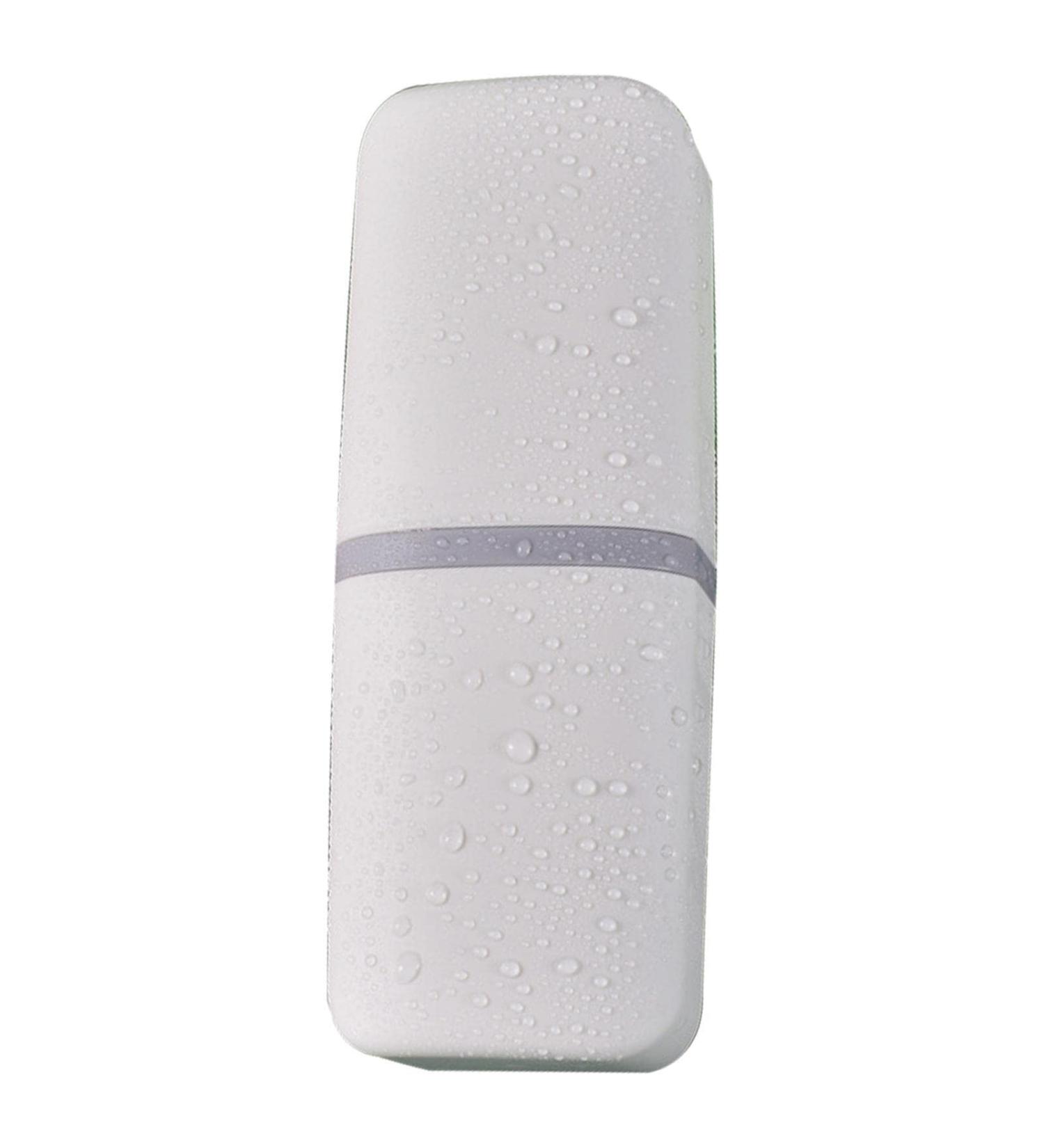 Buy Travel Toothbrush Cup - Removable Storage Box with 2 Cups | Ideal for Trips Business Camping & Daily Use - White - Buy Online on GoSupps.com