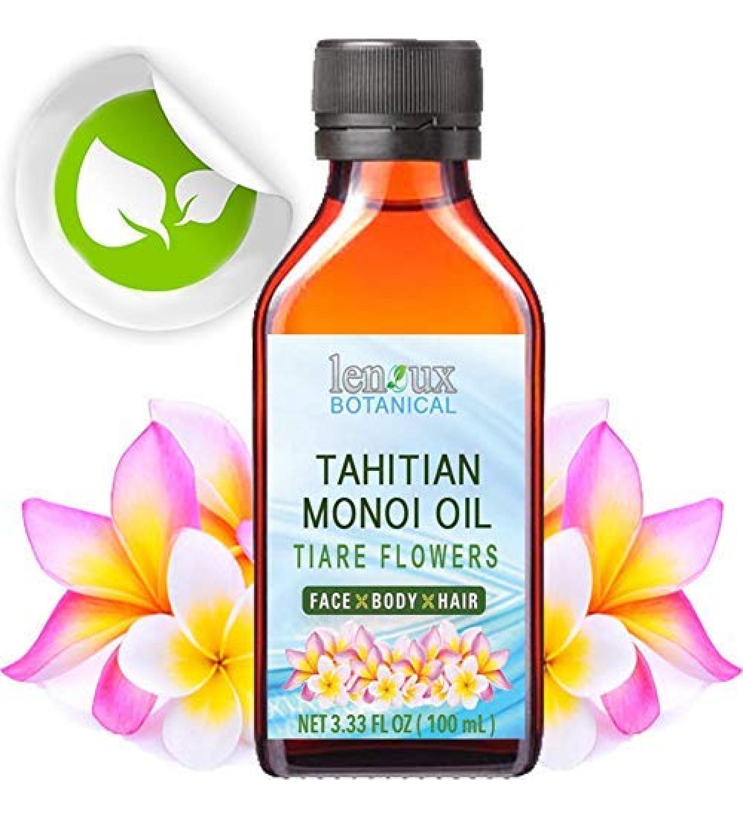 MONOI OIL TAHITIAN TIARE POLYNESIAN. 3.33 Fl.oz. 100 ml. Moisturizing Toning & Anti Aging Benefits - For Glowing Skin & Shiny hair.