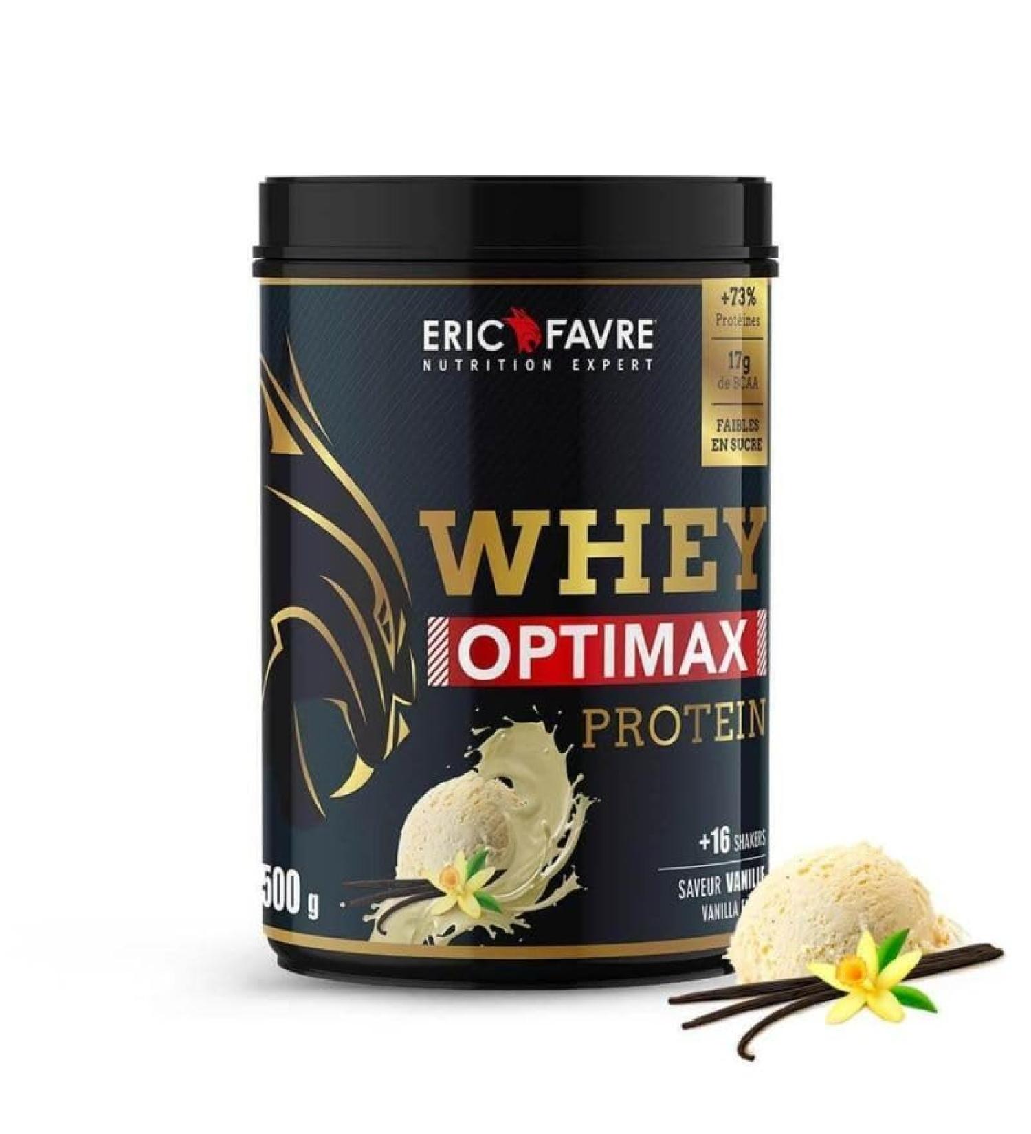  ERIC FAVRE WHEY OPTIMAX PROTEIN +74% Bi-Source Protein: WPC + Patented Protein 17g BCAA 11g Glutamine Low Sweet and Unctuous - Vanill - Buy Online on GoSupps.com