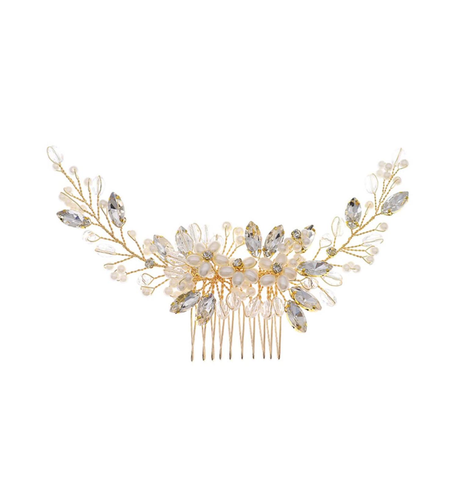 Angoily 1pc Pearl Comb Bridal Hair Comb Wedding Hair Accessory Tiara Rhinestone Barrettes Handmade Comb Barrette Wedding Hair Comb Hair Accessories Hanfu Headgear The Photo Bride - Buy Online on GoSupps.com