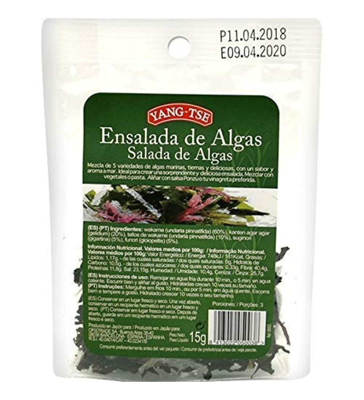 Yang- Tse- Seaweed Salad - Tender and Delicious Seaweed Mix - Intense Flavor and Sea Aroma- Bag 15 g