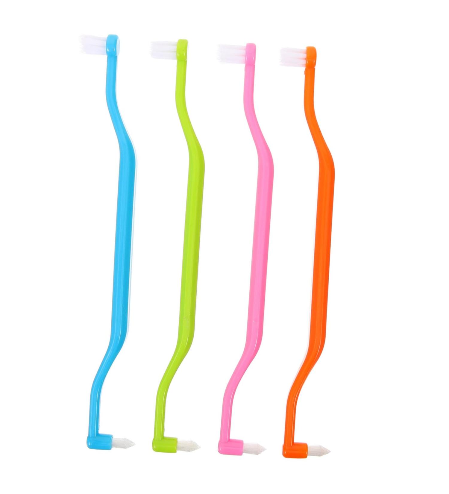 Goohochy Double-Headed Toothbrush Set - 4 Professional Portable Wear-Resistant Tooth Cleaners for Home Use - International Shipping Available - Buy Online on GoSupps.com