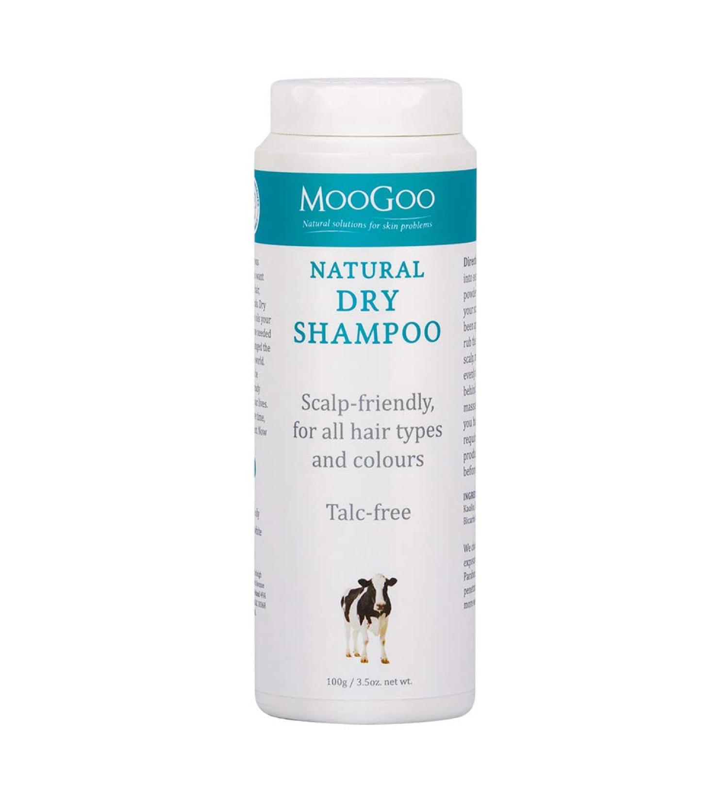 MooGoo Dry Shampoo | Waterless Cleansing Powder for All Hair Types | Vegan Cruelty-Free Talc-Free & Volumizing - Buy Online on GoSupps.com
