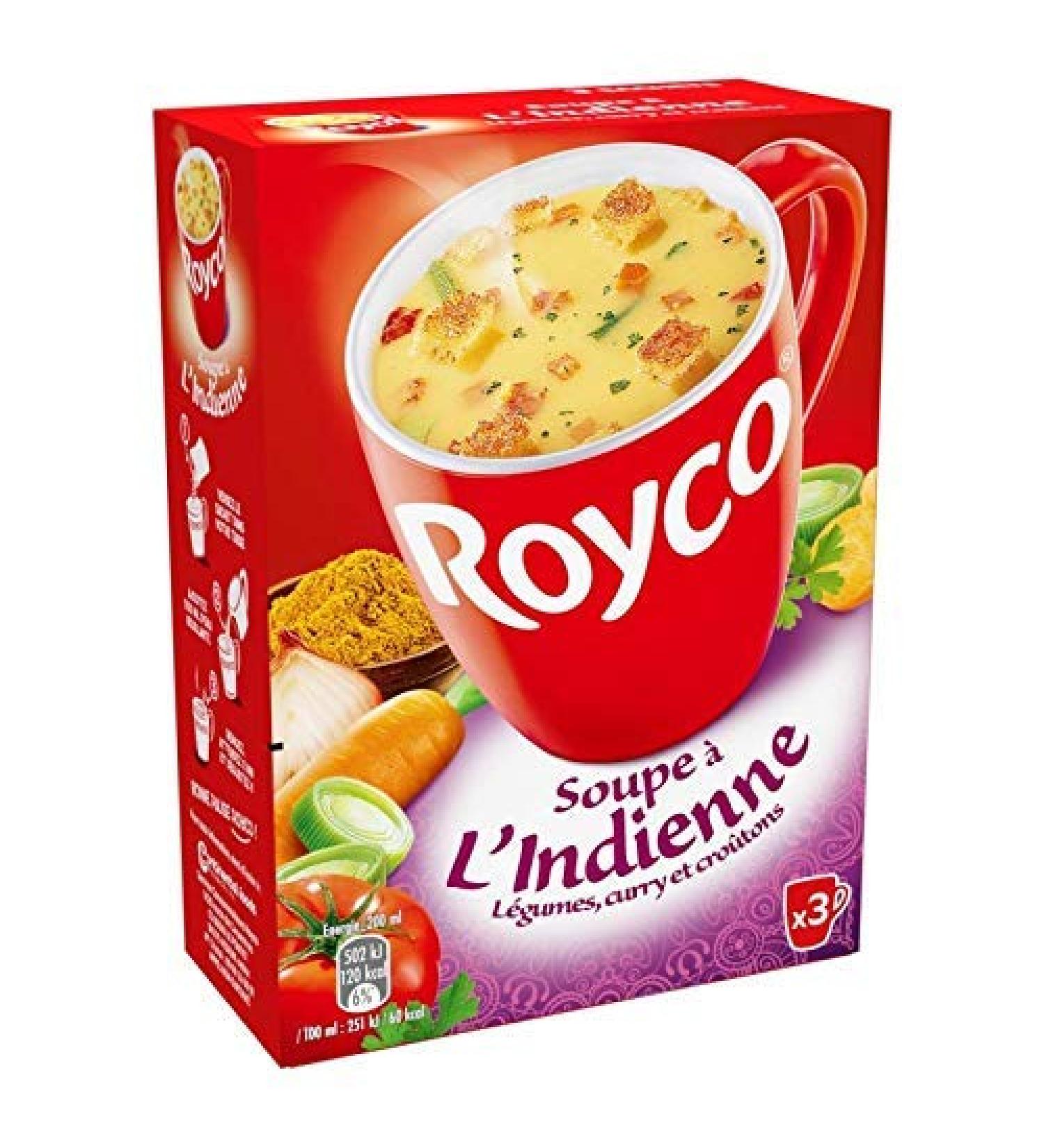 Epicerie sal e ROYCO - Indian-Style Soup 75g - Pack of 4 - Free Delivery