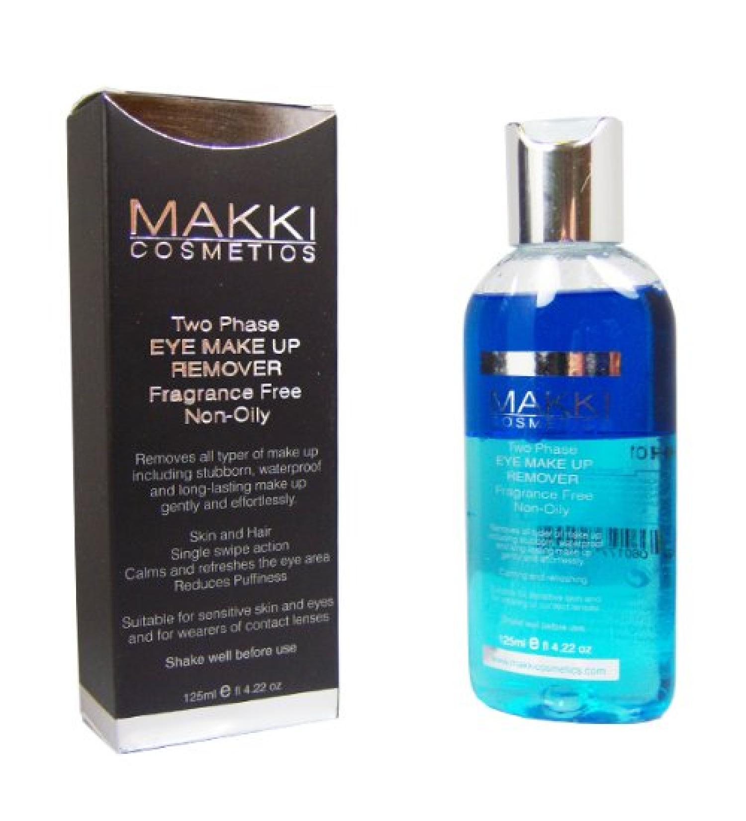 Makki 2-phase eye make-up remover oil and perfume free: waterproof make-up