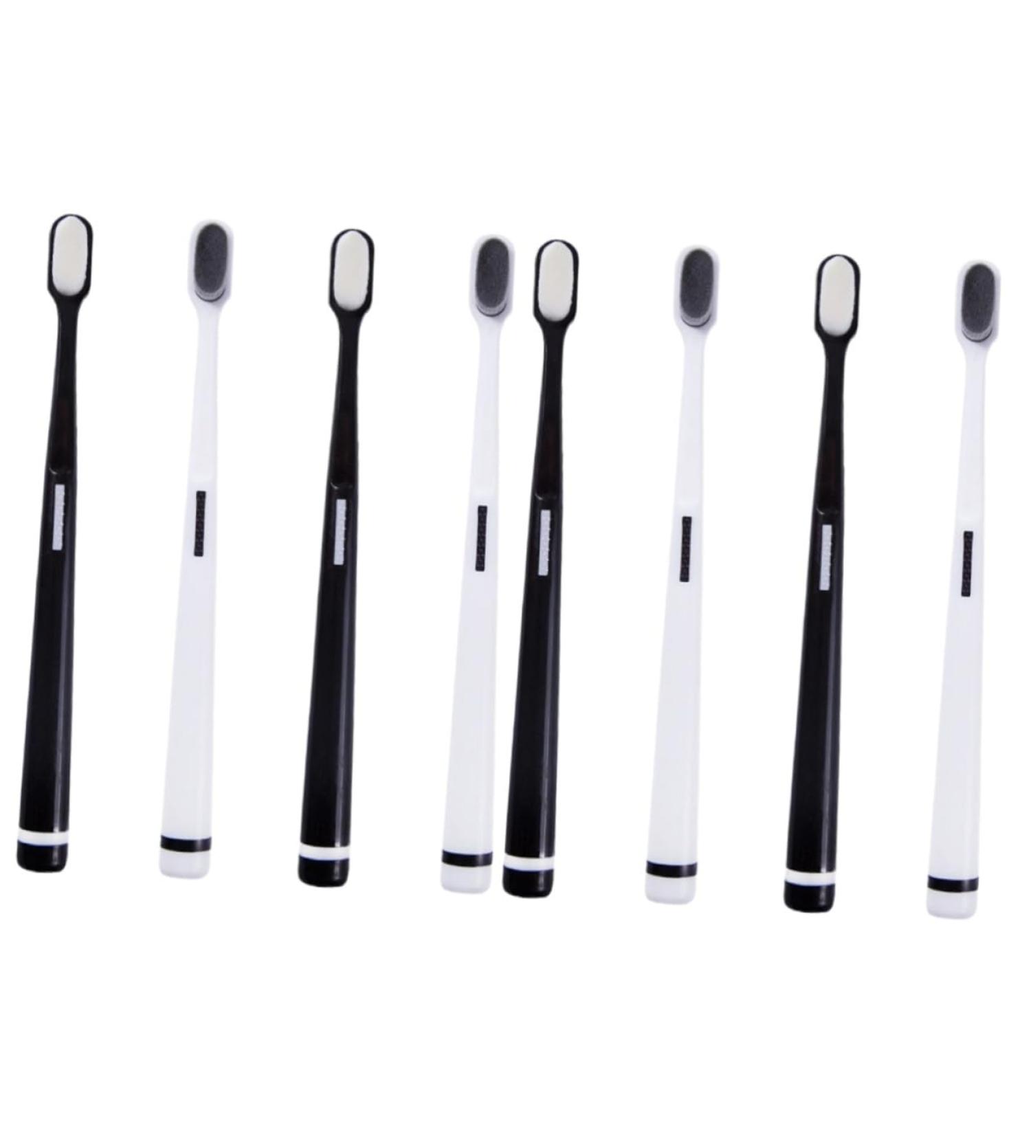 Frcolor 8 STK Wangan Hair Toothbrush Set - Deep Cleaning Black Silk Tooth Brushes for Optimal Oral Hygiene - Buy Online on GoSupps.com