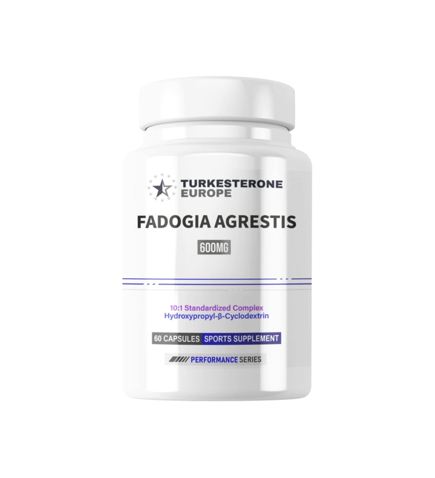 Fadogia Agrestis 10:1 Complex with Hydroxypropyl-Beta-Cyclodextrin - 60 Capsules (600mg) - Turkesterone Europe  - Buy Online on GoSupps.com