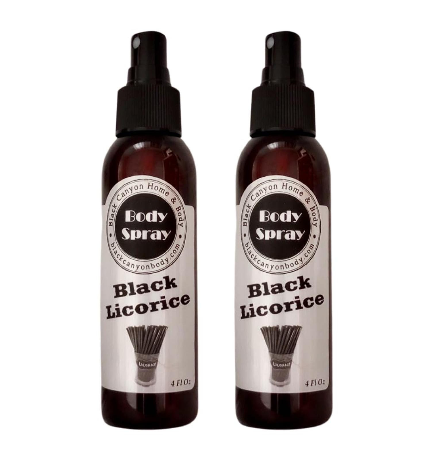 Black Licorice Scented Body Spray 4 Oz (2 Pack) - Buy Online on GoSupps.com