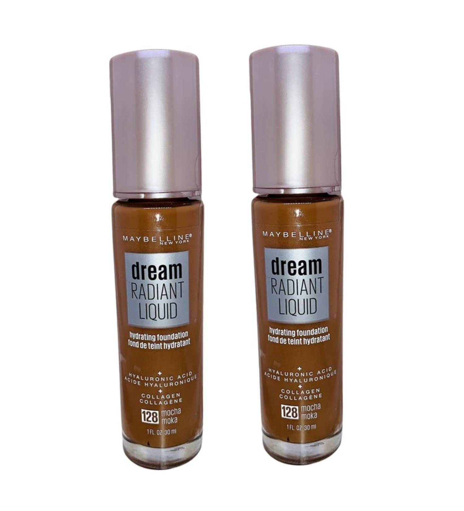 Maybelline New York Dream Radiant Liquid Hydrating Foundation Mocha 128 - Pack of 2 - Buy Online on GoSupps.com