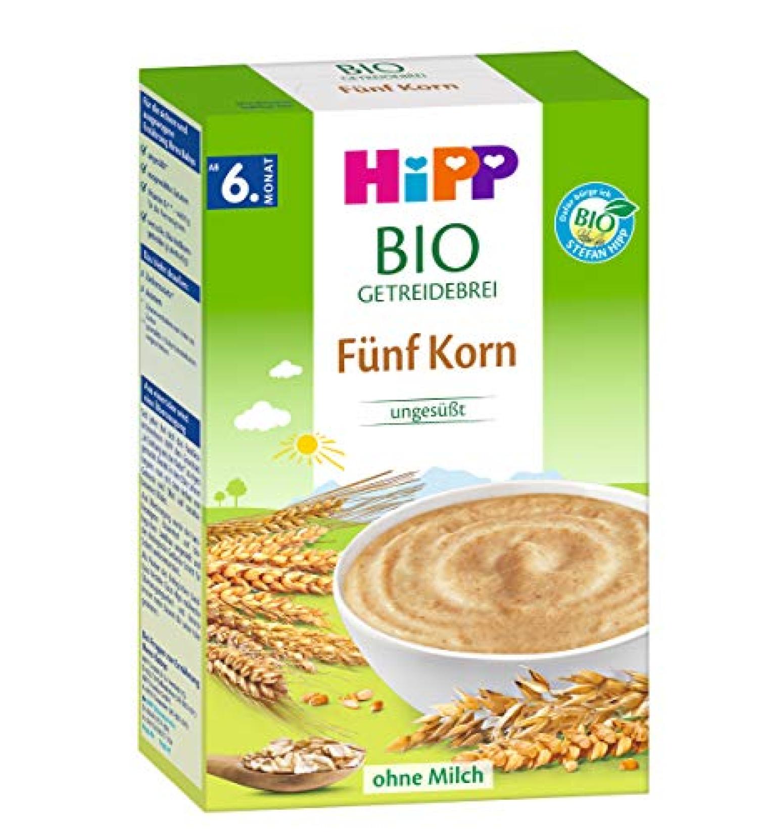 Hipp Organic 5-Grain Cereal Porridge - Pack of 3 (3 x 200g) | International Shipping Available - Buy Online on GoSupps.com