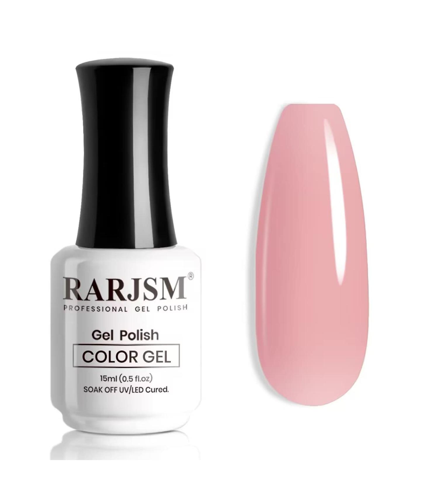 RARJSM Nude Gel Polish - Sheer Rose Pink 15ml for French Manicure | LED UV Soak Off Nail Art at Home - Buy Online on GoSupps.com