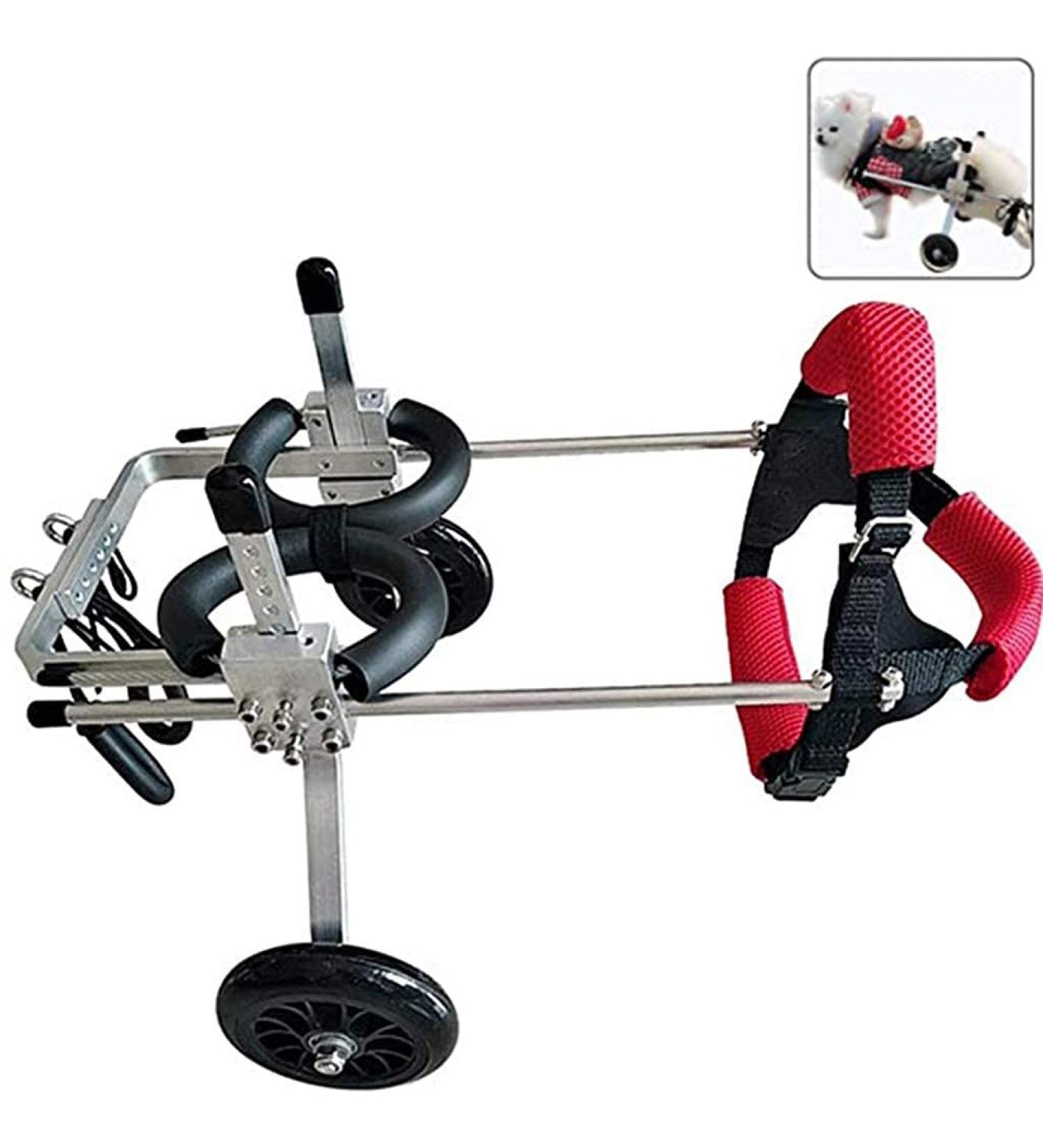 Dog Wheelchair Two Wheels Adjustable Pet Wheelchair Light Weight Easy Assemble Dog Cart Hind Legs Rehabilitation for Small Dog Puppy Cat- Wheelchair for Back Legs Medium - Buy Online on GoSupps.com
