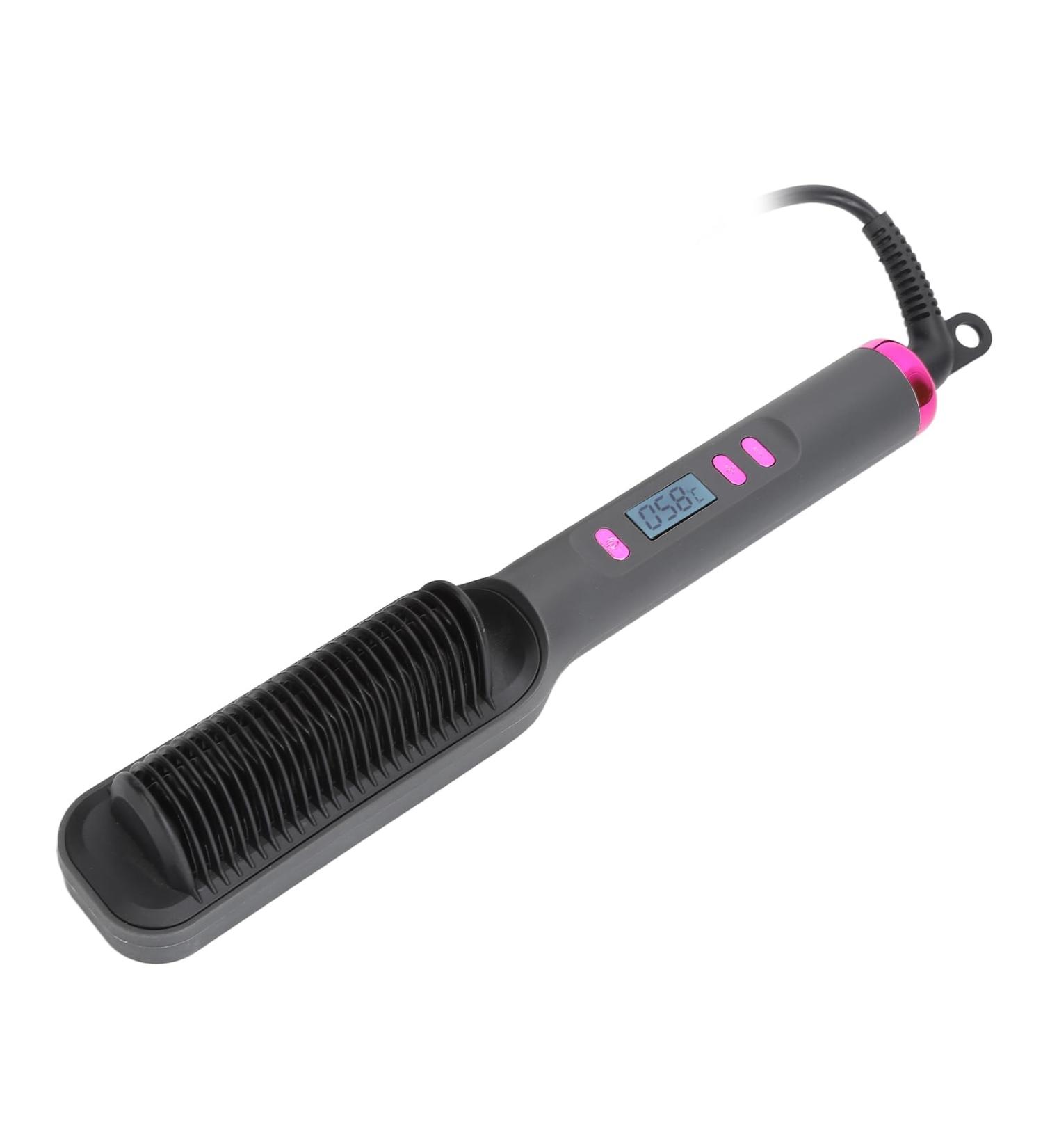 Buy Hair Iron Brush & Straight Comb with LCD Function PTC Technology (US Plug) | Worldwide Shipping - Buy Online on GoSupps.com