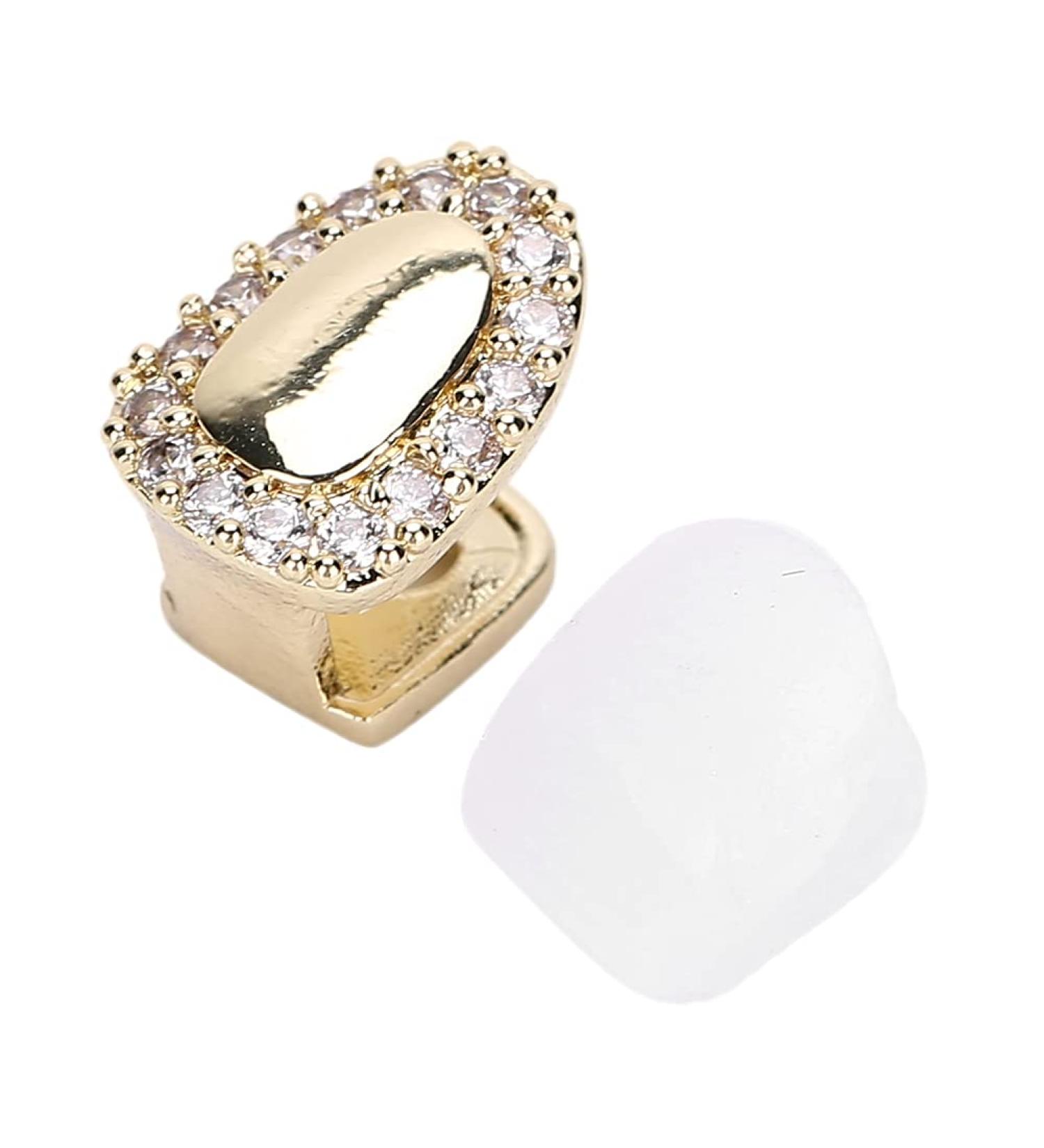 Shop Single Tooth Hip Hop Bling - Diamond Gold Teeth Decoration for Costume & Cosplay - Buy Online on GoSupps.com