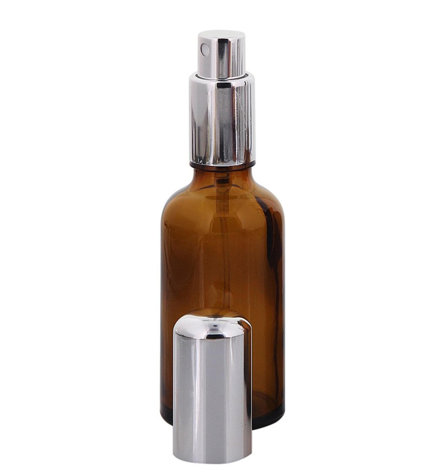 50ml Brown Glass Atomizer Bottle - Kosmetex Spray Bottle for Perfume | Empty Pump Atomizer - Buy Online on GoSupps.com