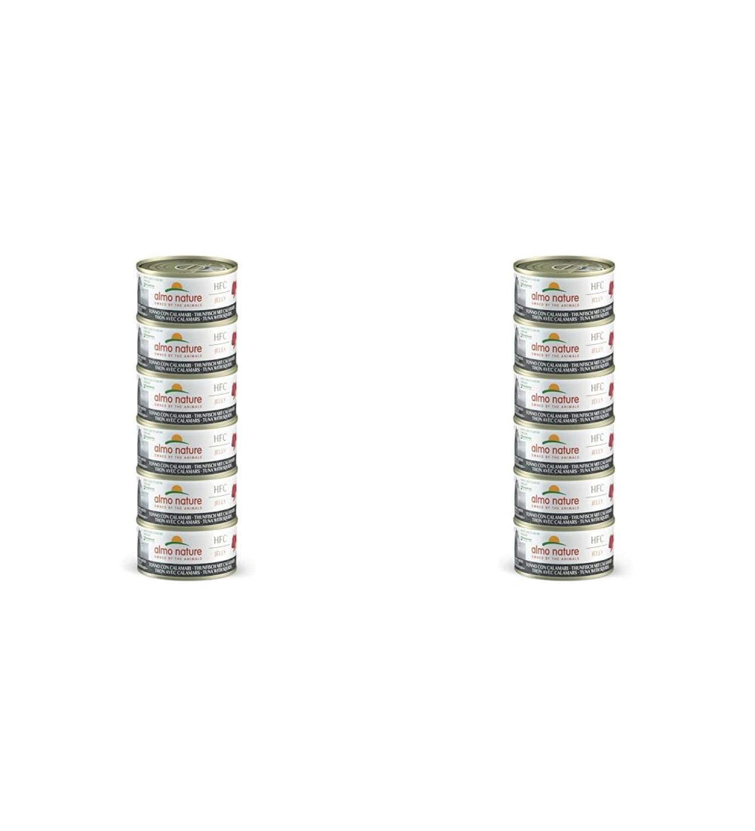 almo nature Mega Pack - Tuna with Squids 6 x 70g Cans (Pack of 2) 4 g (Pack of 12) - Buy Online on GoSupps.com