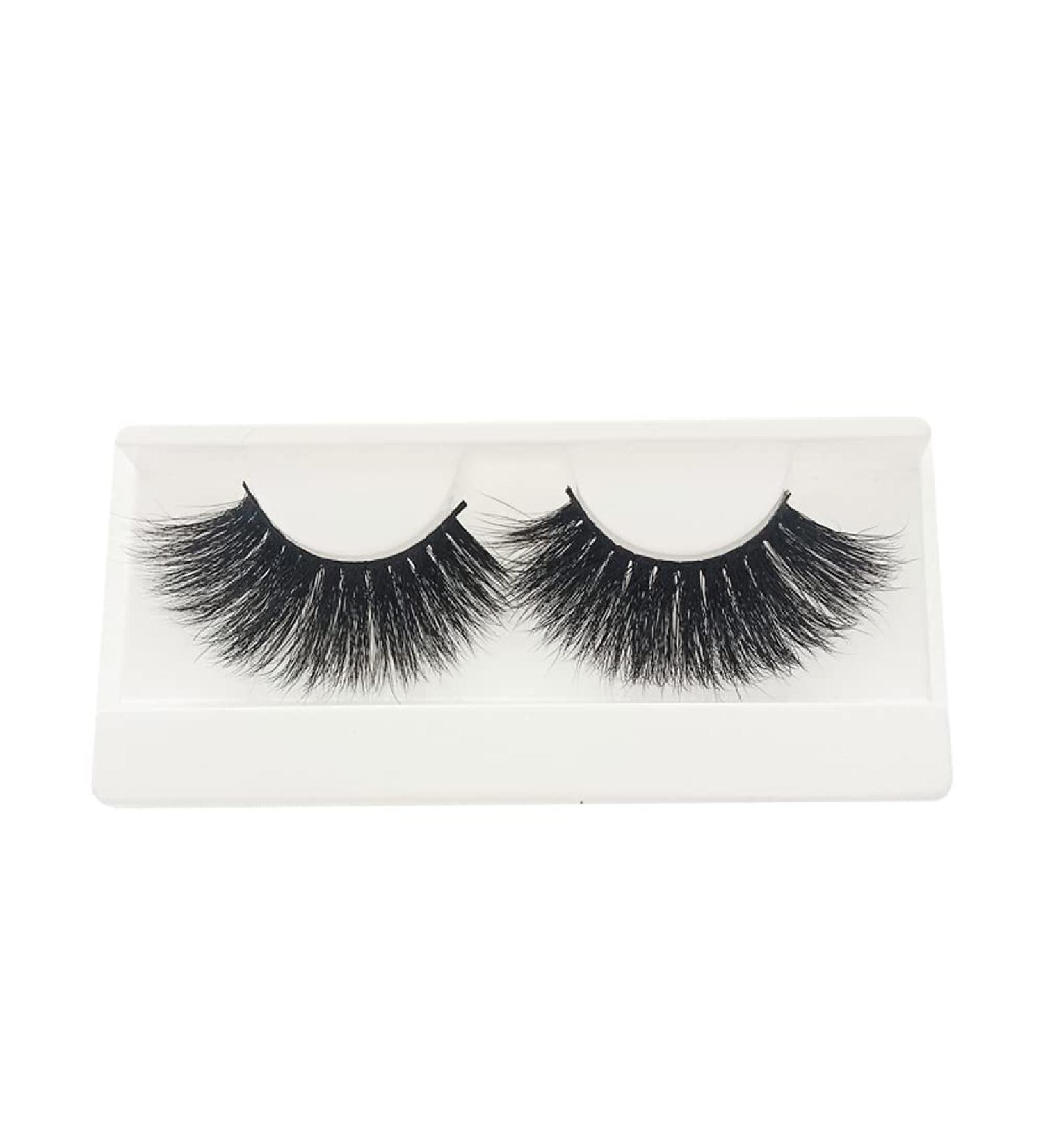 Buy 25mm Natural False Eyelashes - Thick Curly & Dramatic (Pack of 5) for Fashion & Stage Shows - Buy Online on GoSupps.com