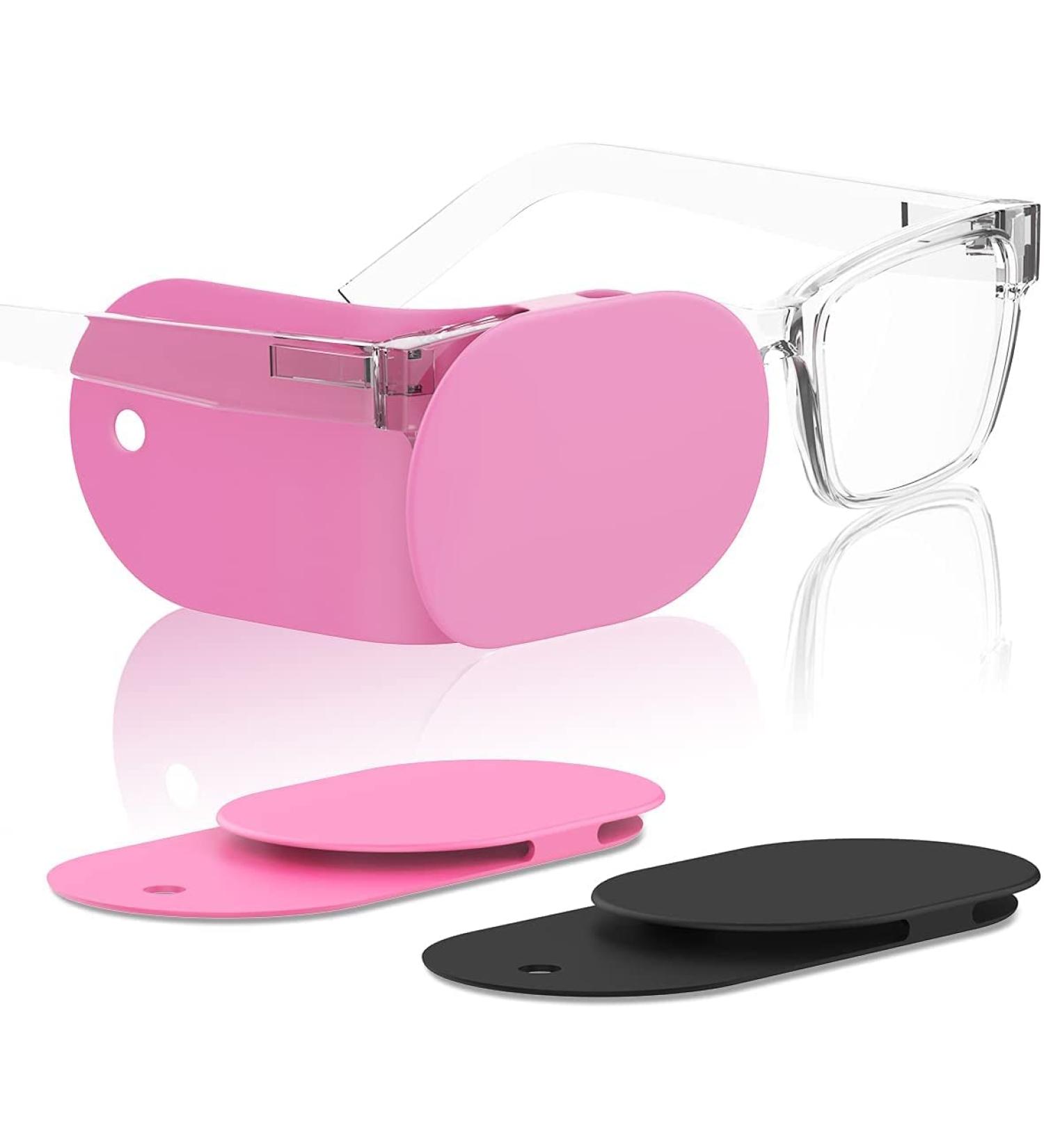Eye valve for adult children Great glasses eye flap for adult children Great glasses to cover both eyes for lazy eyes amblyopia strabismus and after the operation (pink gray)