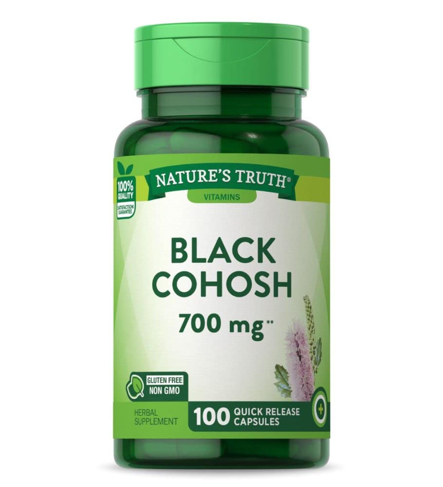 Nature's Truth Black Cohosh Root Extract Capsules - 100 Count | Non-GMO | Gluten Free - Buy Online on GoSupps.com