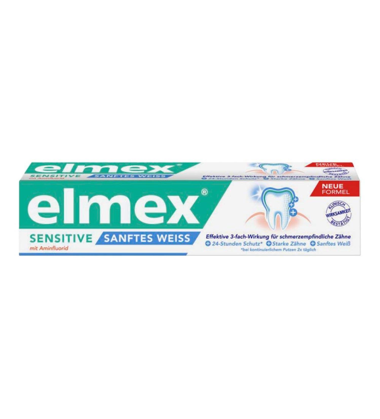 Elmex Sensitive Gentle White Toothpaste 75ml - Best for Sensitive Teeth & Whitening - International Shipping Available - Buy Online on GoSupps.com