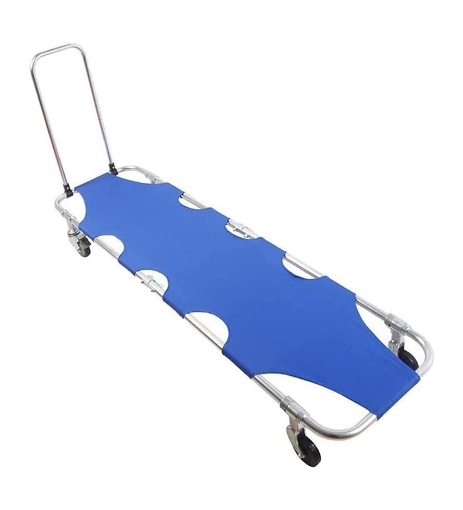 Portable Pushable Rescue Stretcher 4 Wheel Aluminum Alloy Folding Stretcher Simple Stair Wheeled Towing Stretcher for Fire Rescue - Buy Online on GoSupps.com