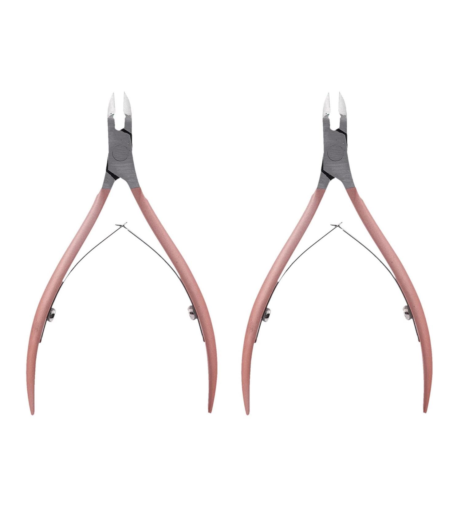 Balawin 2X Nail Tweezer Cutter Nipper Clipper Remover Manicure Art Grooming Tool Nail Pliers Pink - Buy Online on GoSupps.com