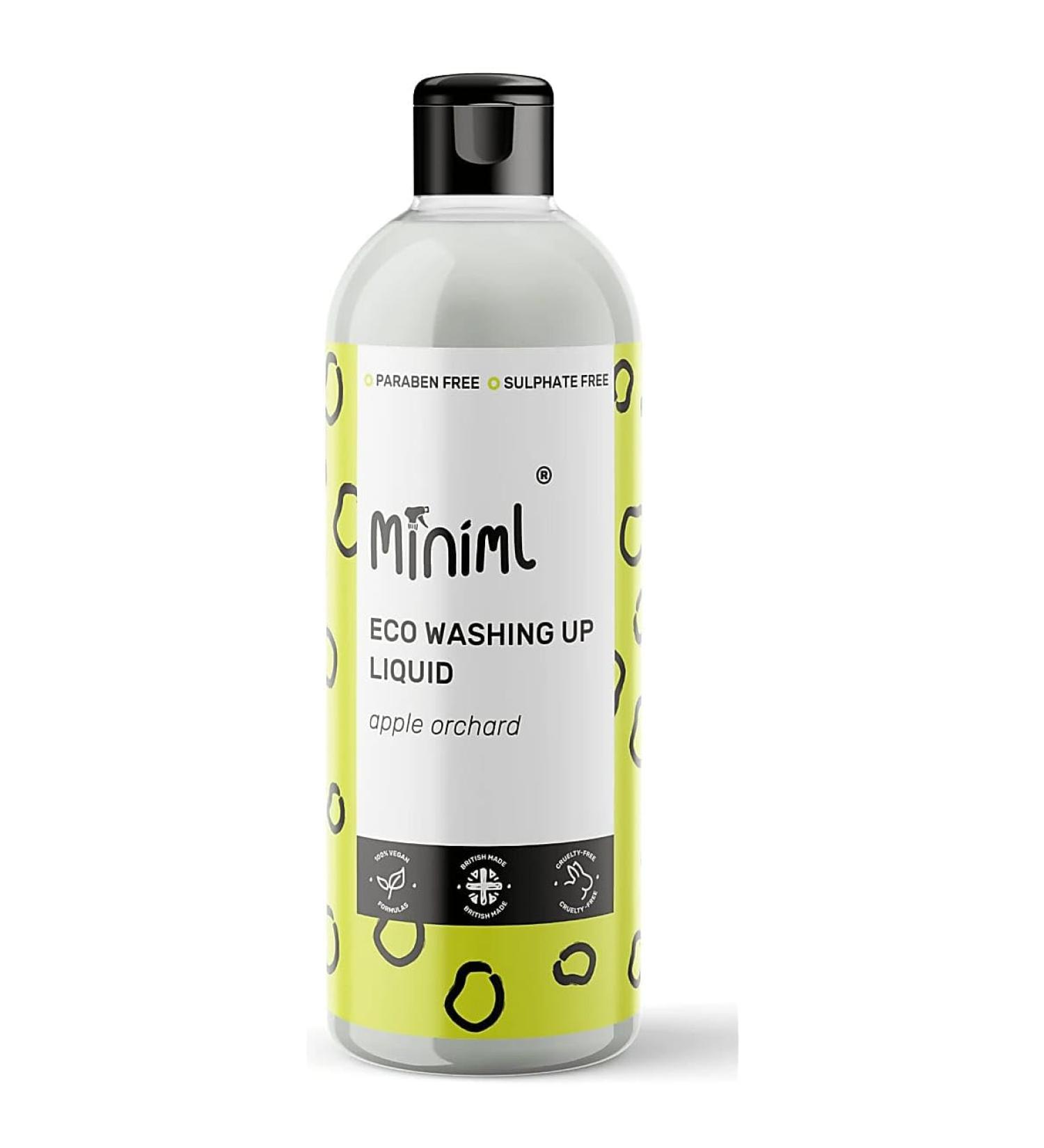 Miniml Eco Washing Up Liquid 500ml - Apple Orchard Scented | Plant Based, Vegan & Cruelty Free | Natural Cleaning Products - Buy Online on GoSupps.com
