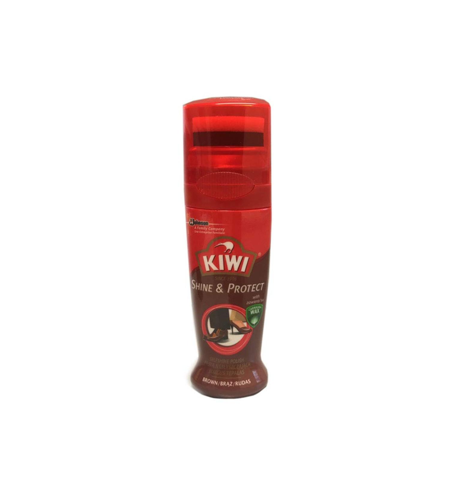 Kiwi Shine and Protect Liquid Brown With Carnauba Wax Selfshine Liquid Polish