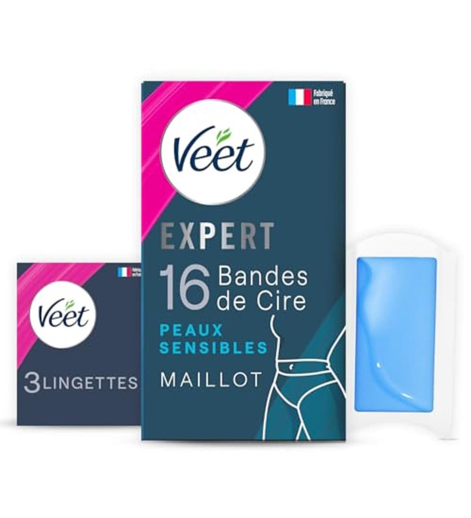 Veet Expert - 16 Cold Wax Strips for Sensitive Skin - Perfect Finish - Long-Lasting Hair Removal - Buy Online on GoSupps.com