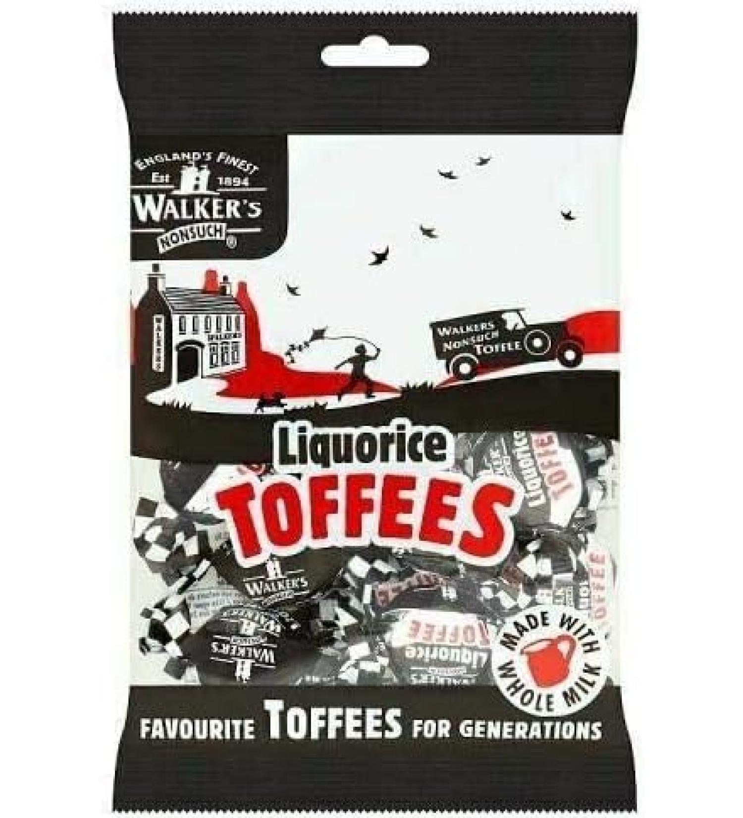 Walkers Liquorice Toffees - 3 x 150g in Premier Life Store Box