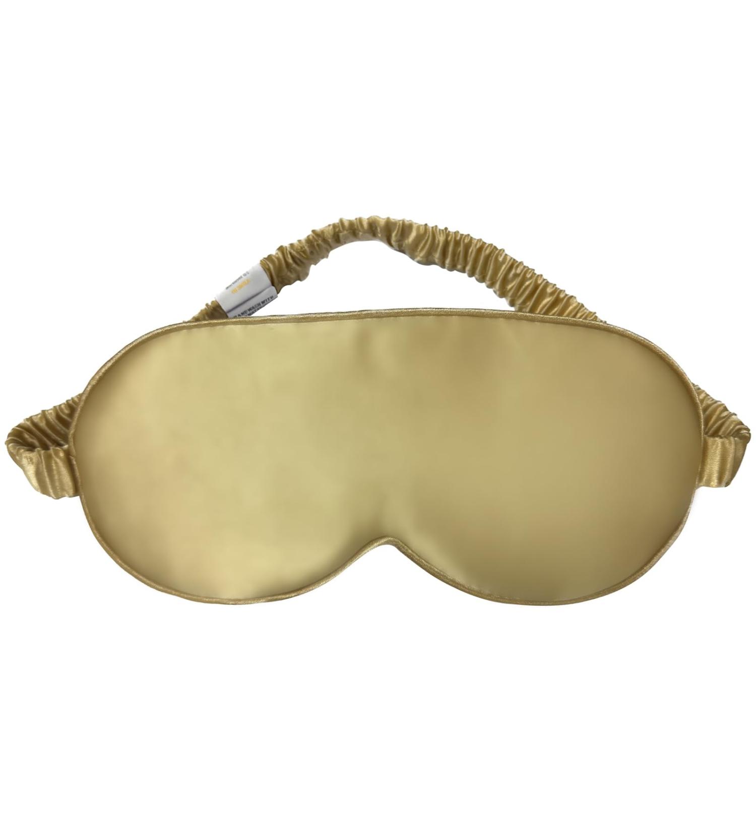 Yunchi 100% Silk Sleeping Mask for Men & Women - 19 Momme Pure Mulberry Eye Mask in Champagne Gold - Ultimate Comfort & Sleep Quality - Buy Online on GoSupps.com