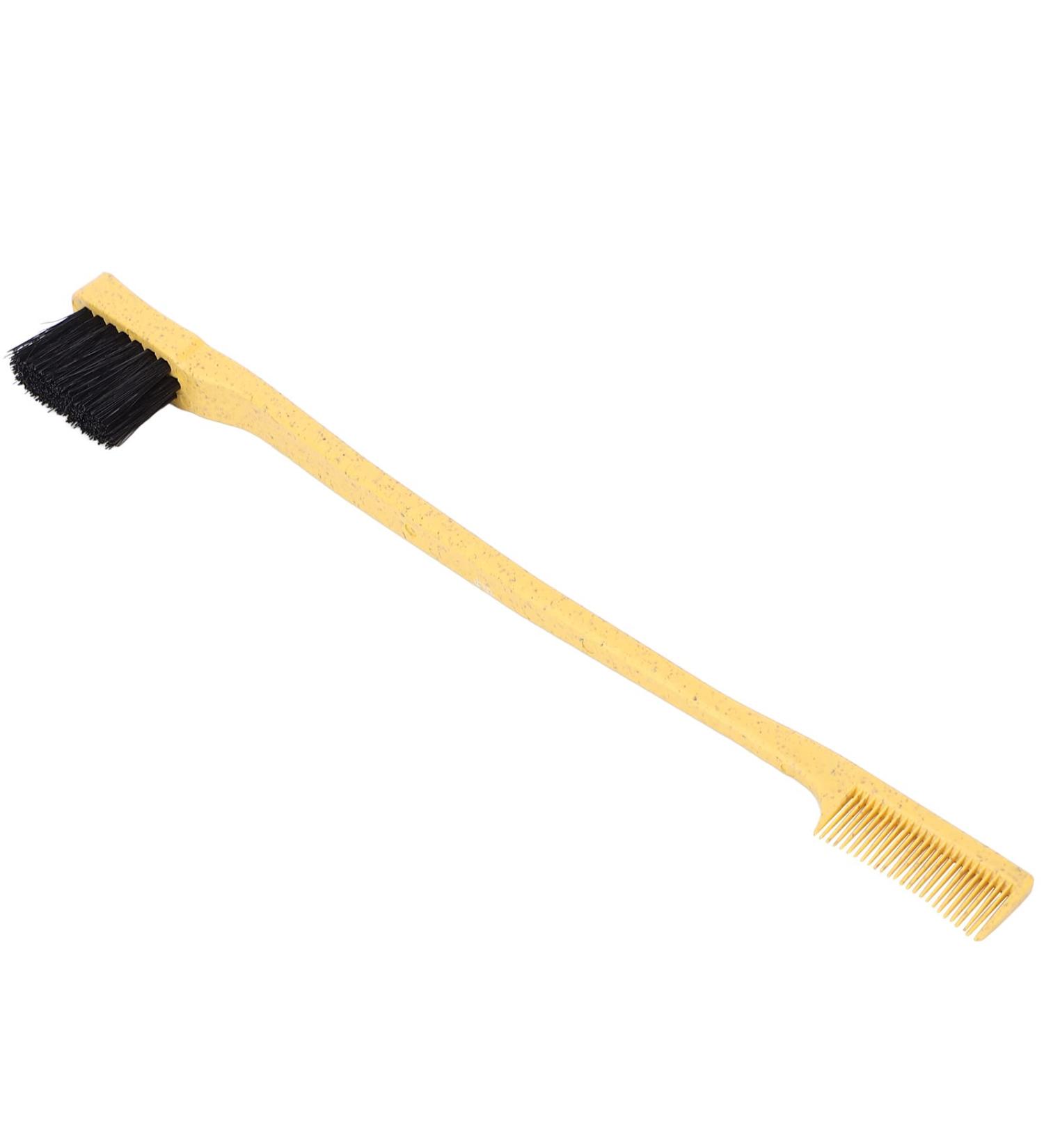 Eyebrow Brush Double Head Universal Multipurpose Brow Brush for Hairdressing Shop for Home for Beauty Salon(Yellow) - Buy Online on GoSupps.com
