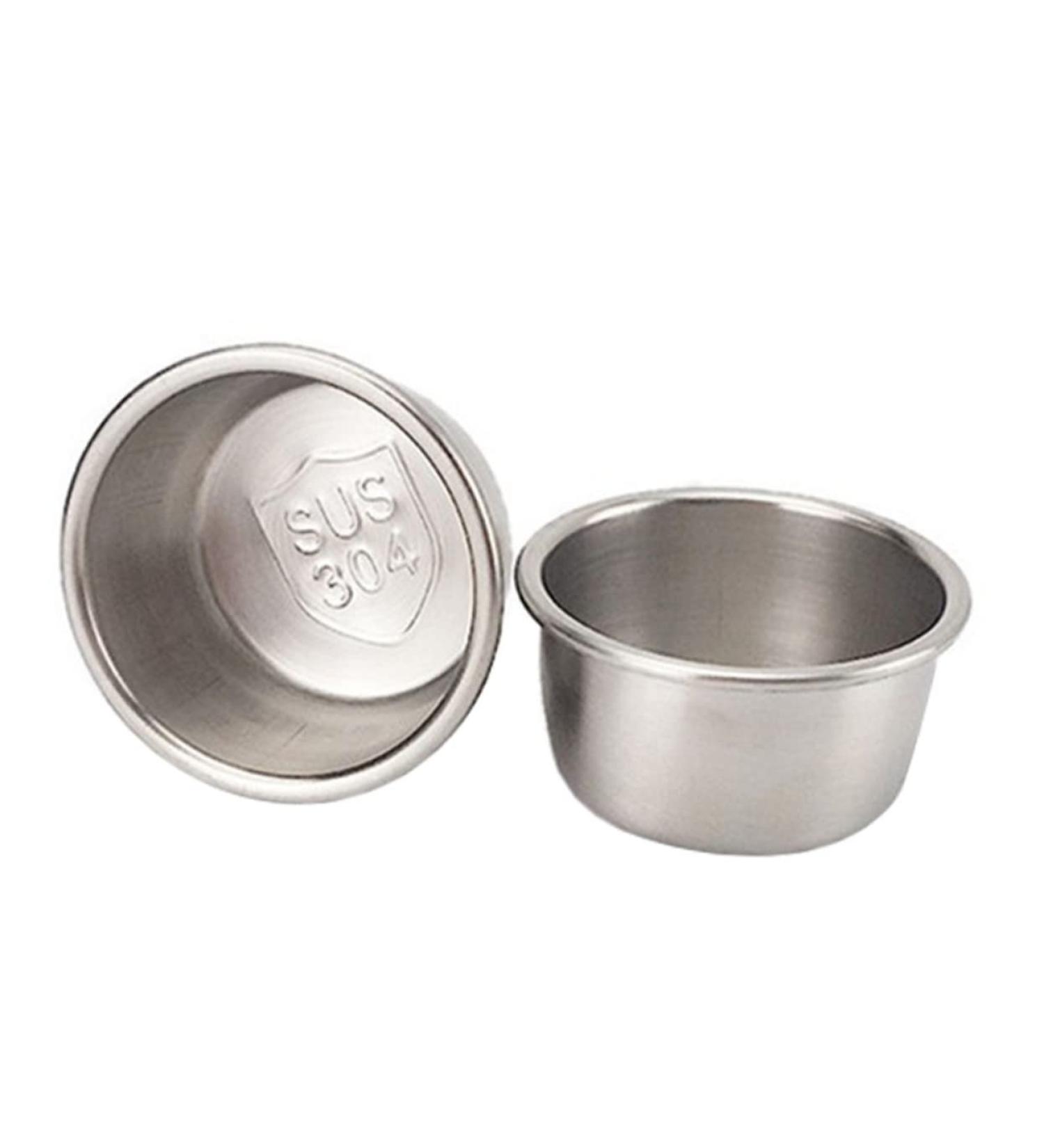 OUNONA 8 Pcs Steak Sauce Cups Ketchup Ramekin Dipping Sauce Cup Condiment Dish Condiment Cups Indoor BBQ Sauce Dish Soy Sauce Container Serving Dishes Stainless Steel Seasoning Set 5.5X5.5CMx4pcs Silverx4pcs - Buy Online on GoSupps.com