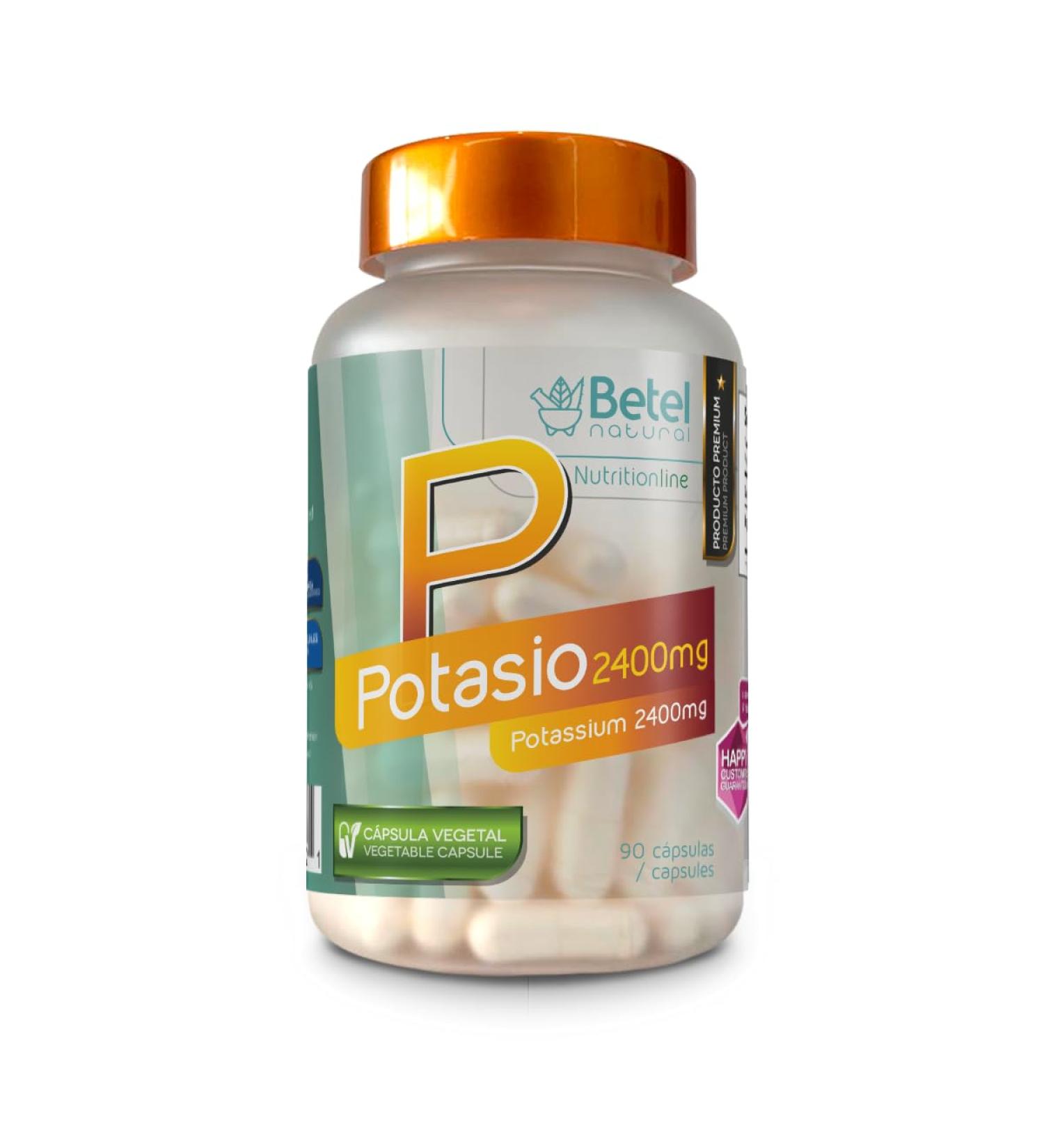 Premium Potasio Caps by Betel Natural - 2400 mg Per Serving - 90 Caps - Buy Online on GoSupps.com