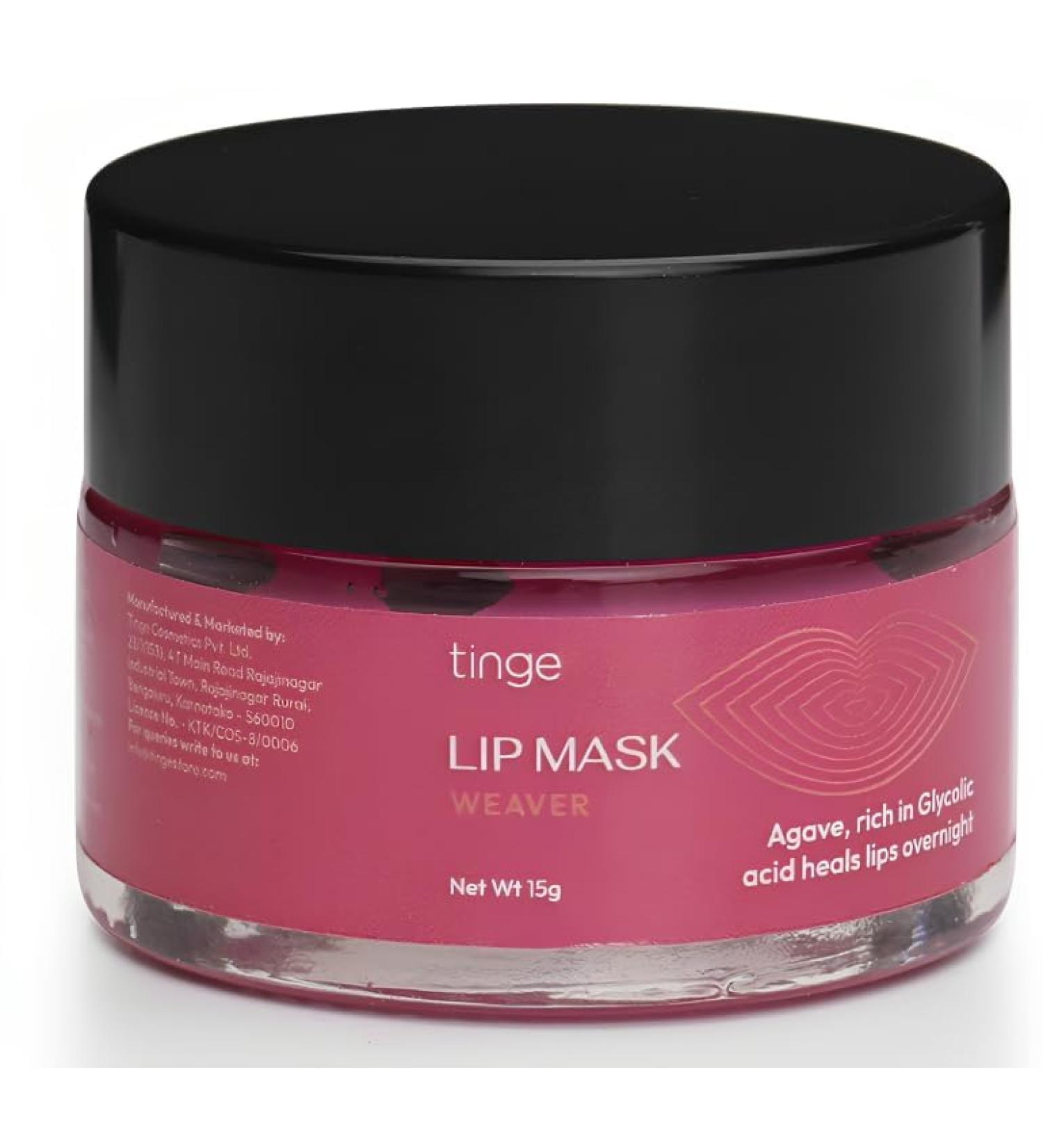 Generic Tinge Lip sleeping mask Organic Night Lip Masks for Women Hydrating Lip Balm & Moisturizer for Dry lips 100% Vegan Lip Care (Weaver Pink)-15GM - Buy Online on GoSupps.com