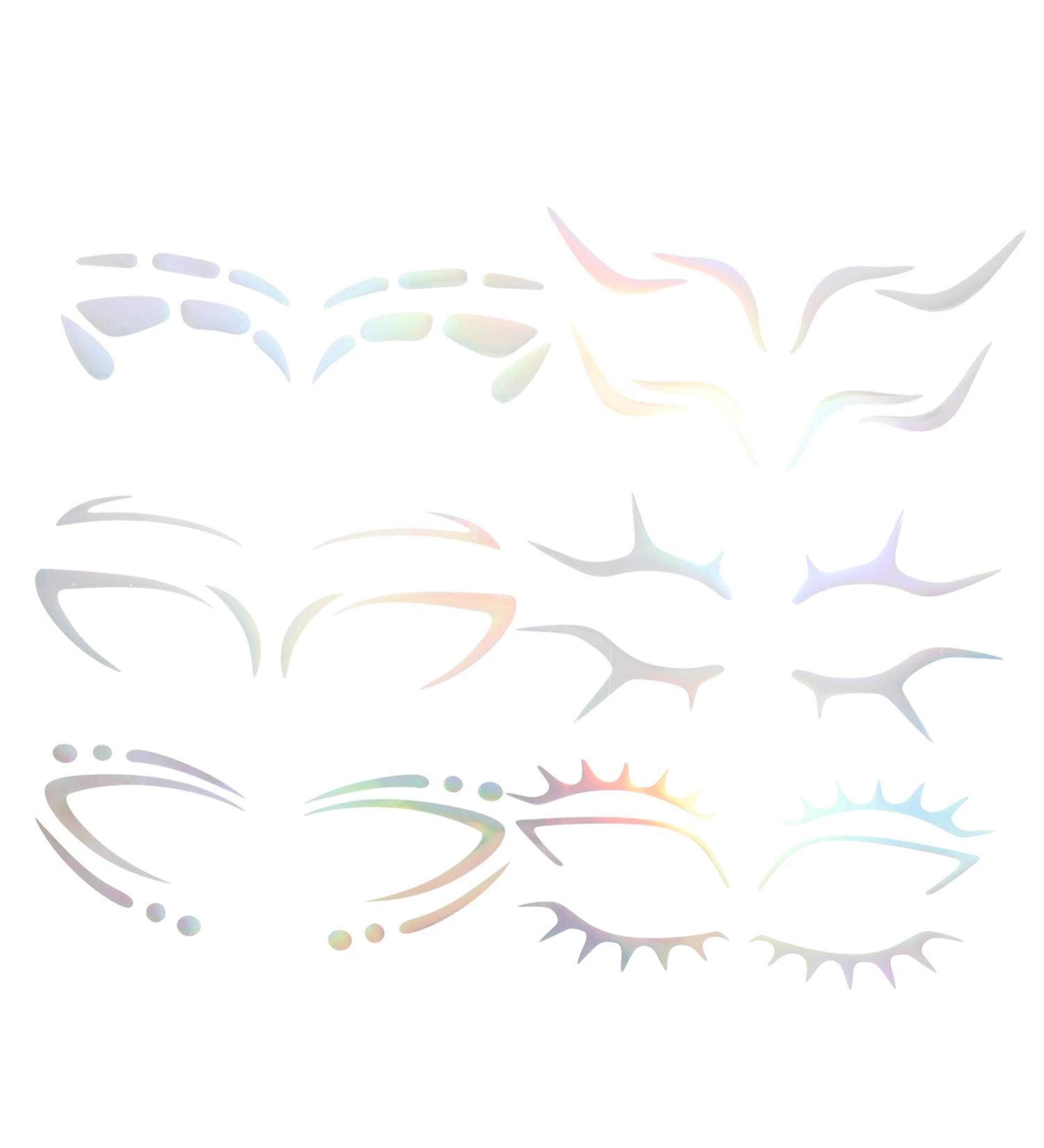 Healeved 6pcs Iridescent Eyeliner Eye Liner Eye Shadow Stickers Face Decals Eyeshadow Transfer Glue - Buy Online on GoSupps.com