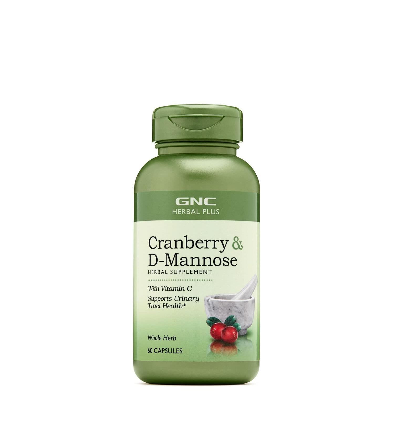 GNC Herbal Plus Cranberry D-Mannose 60 Capsules - Urinary Tract Support - Buy Online on GoSupps.com