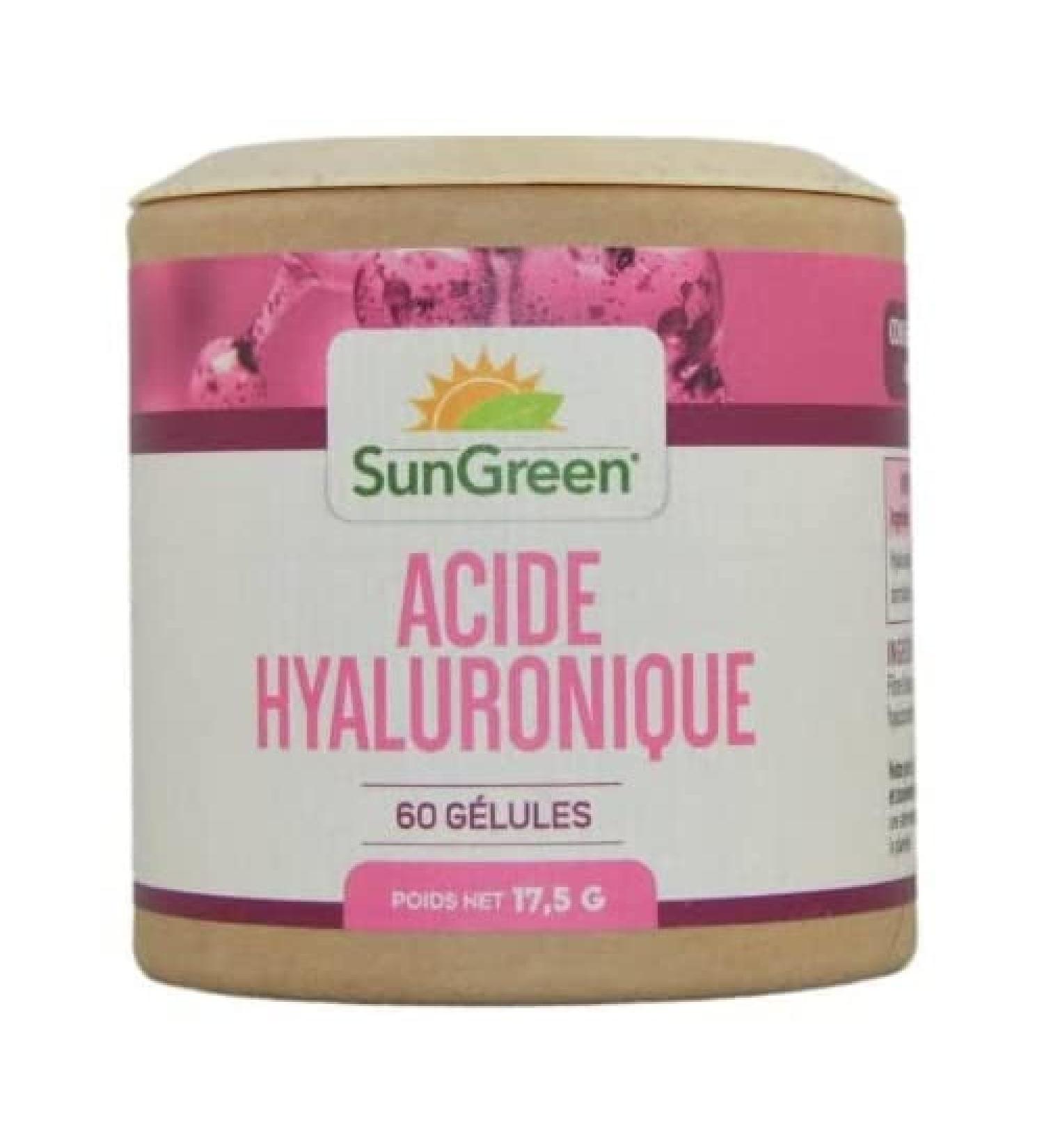 Hyaluronic Acid - 60 Vegetable Capsules of 60 mg | Capsule Size | Food Supplement | Vegan | Made in France