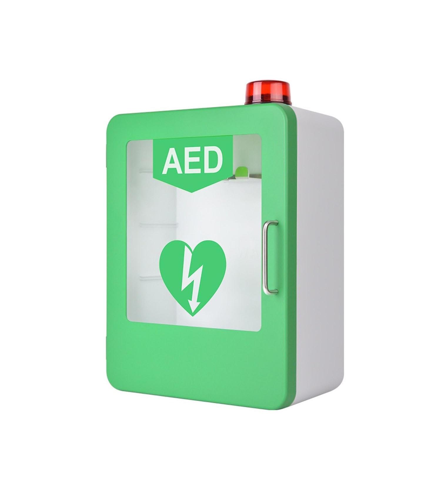 Qianmei Wall-Mounted AED Cabinet - Secure Defibrillator Storage | Adjustable Partition for Home Office Nursing Home Emergency - Buy Online on GoSupps.com
