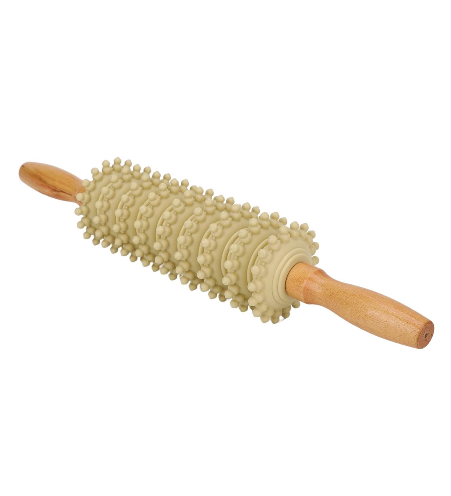 Wooden Therapy Roller for Trigger Points & Cellulite Release | Non-Slip Massage Roller for Pain Relief & Thin Legs - Buy Online on GoSupps.com