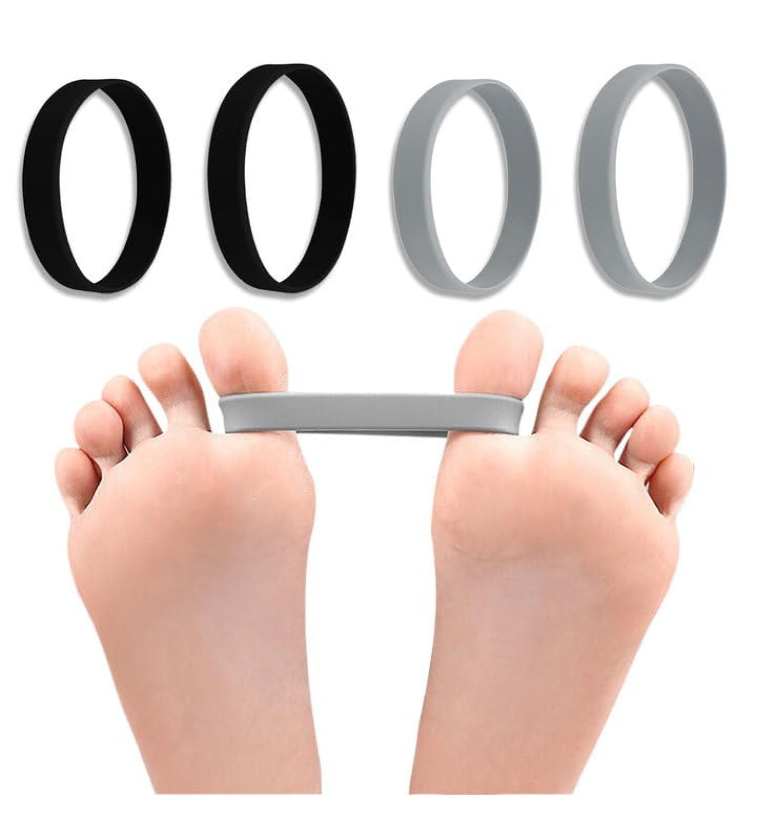 Hallux Valgus Toe Spreader Training Band Set | Bunion Pain Relief for Men & Women - 4 Pieces - Buy Online on GoSupps.com