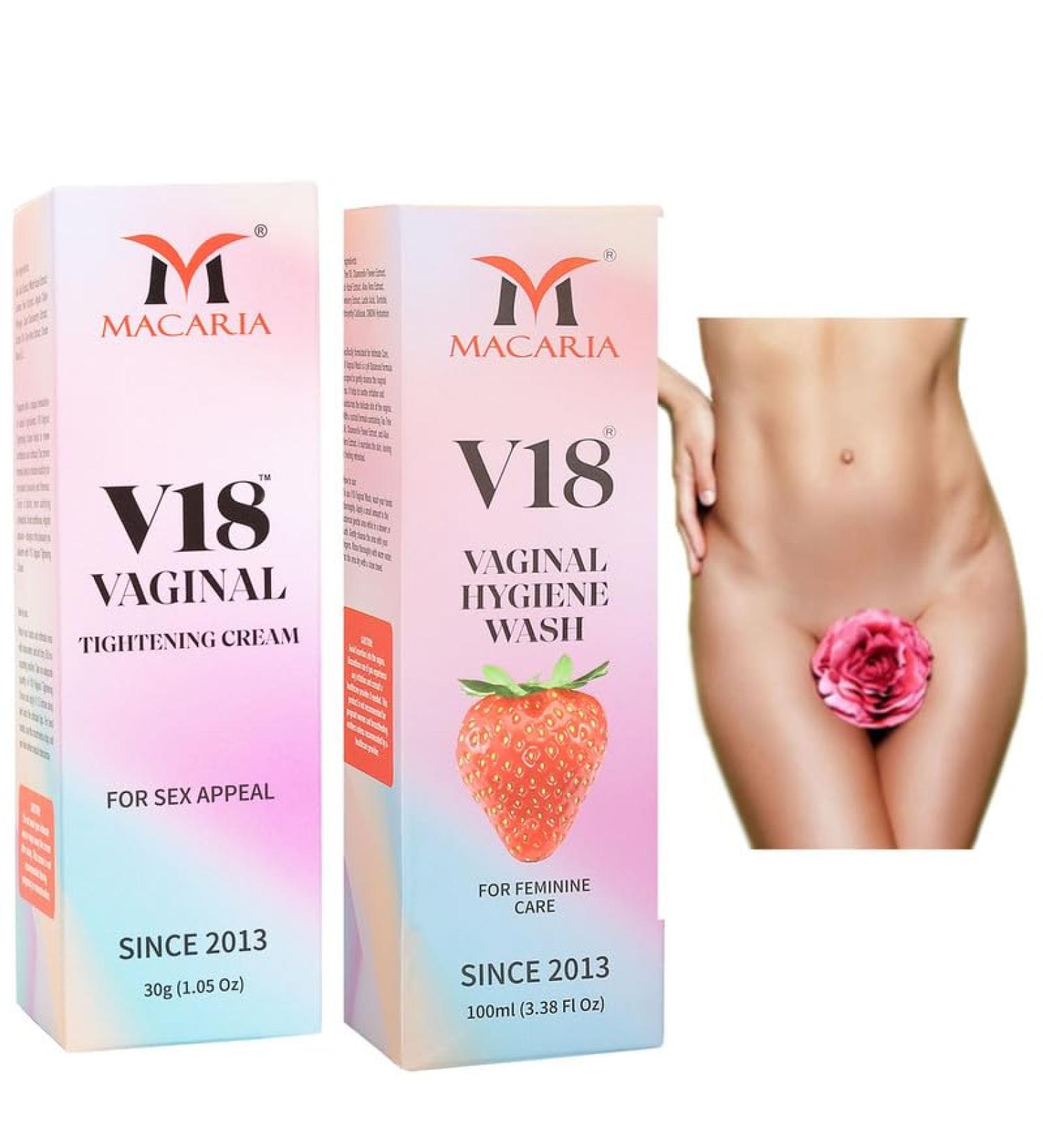 MACARIA V18 Virgin Vaginal Tightening Cream Gel & V Part Wash - Revitalize Intimacy for Married Women - Buy Online on GoSupps.com