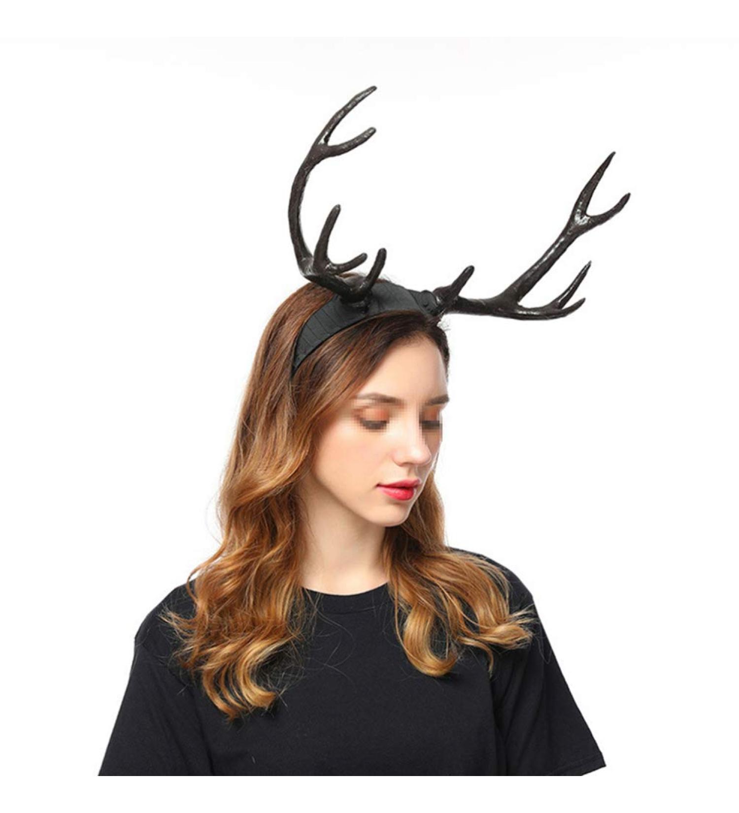 minkissy Reindeer Antlers Headband Deer Antlers Headband Deer Hair Hoop Christmas Party Favors for Holloween Birthday Christmas - Buy Online on GoSupps.com