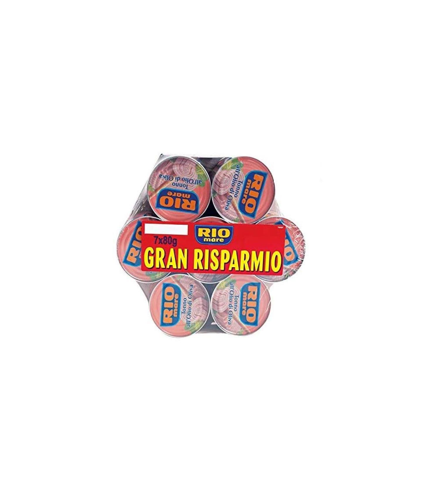Mega Pack 7x80g Rio Mare Thon Poisson l'huile d'olive
