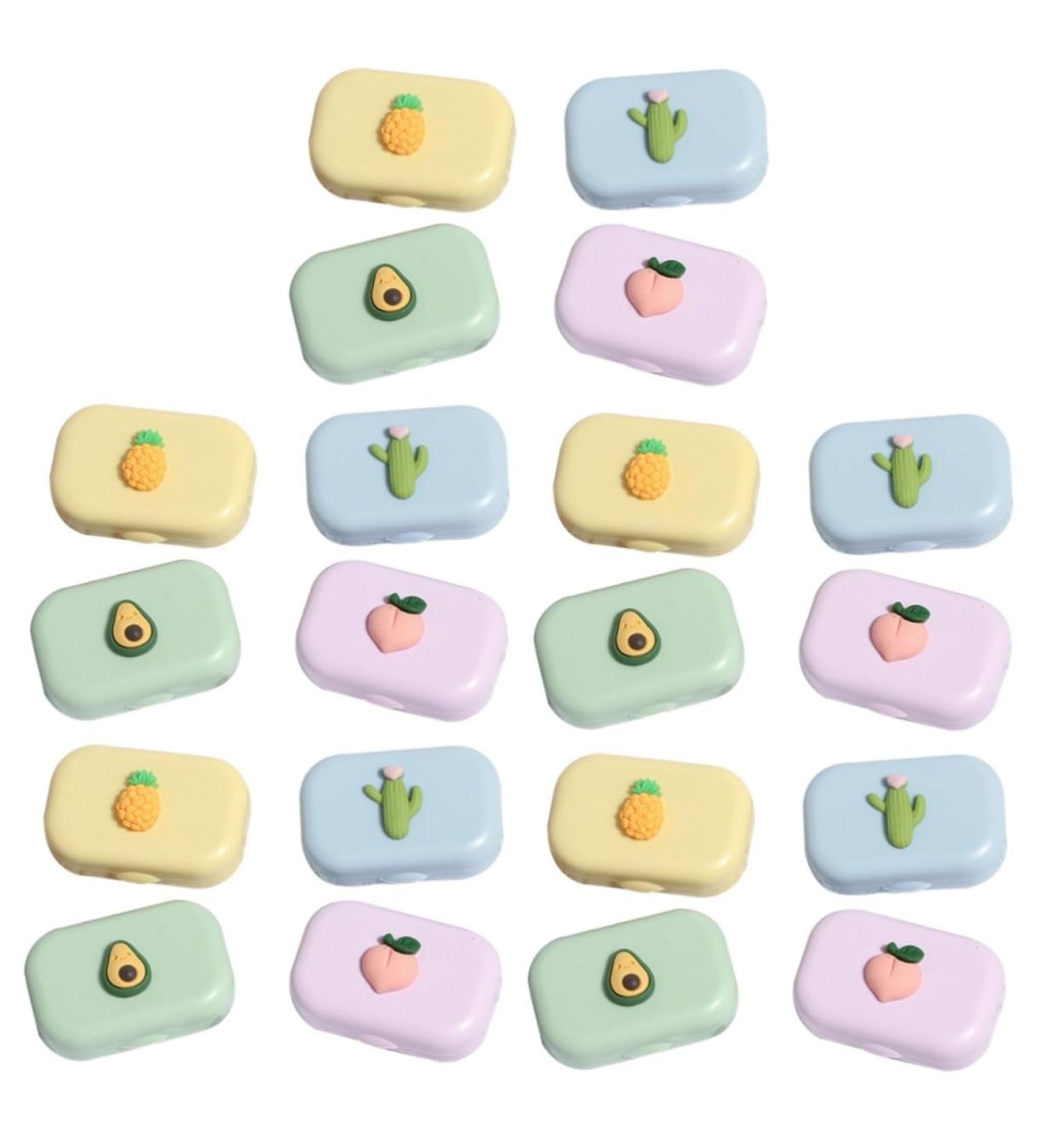 Shop Healeved 20 STK Colored Contact Lens Cases - Mini Fall Eye Care Holders for Convenient Travel - Buy Online on GoSupps.com