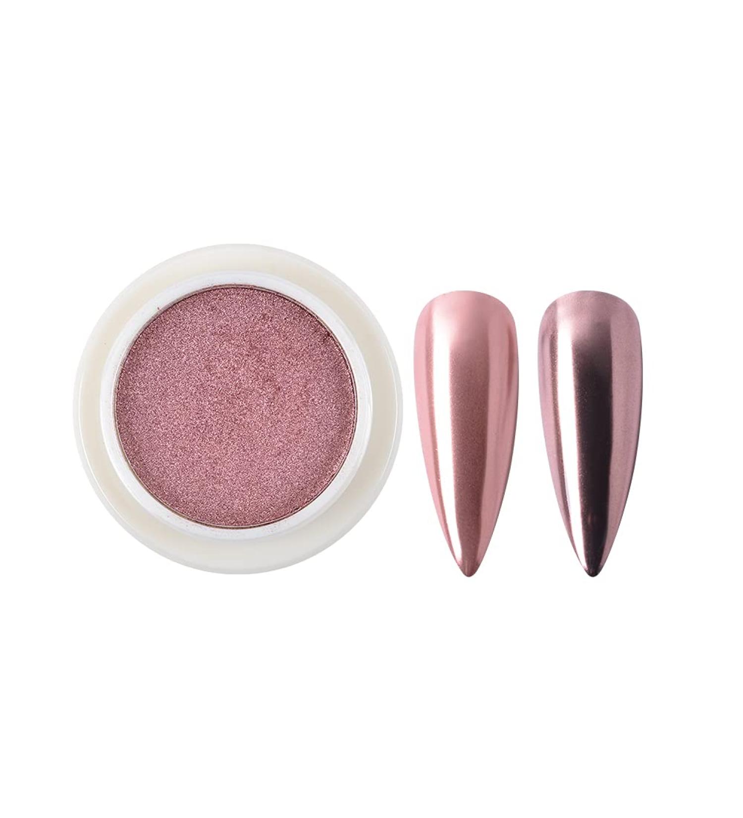 MEILINDS Rose Gold Mirror Nail Powder - Shining Chrome Pigment for Nail Art Decoration | 06 - Buy Online on GoSupps.com